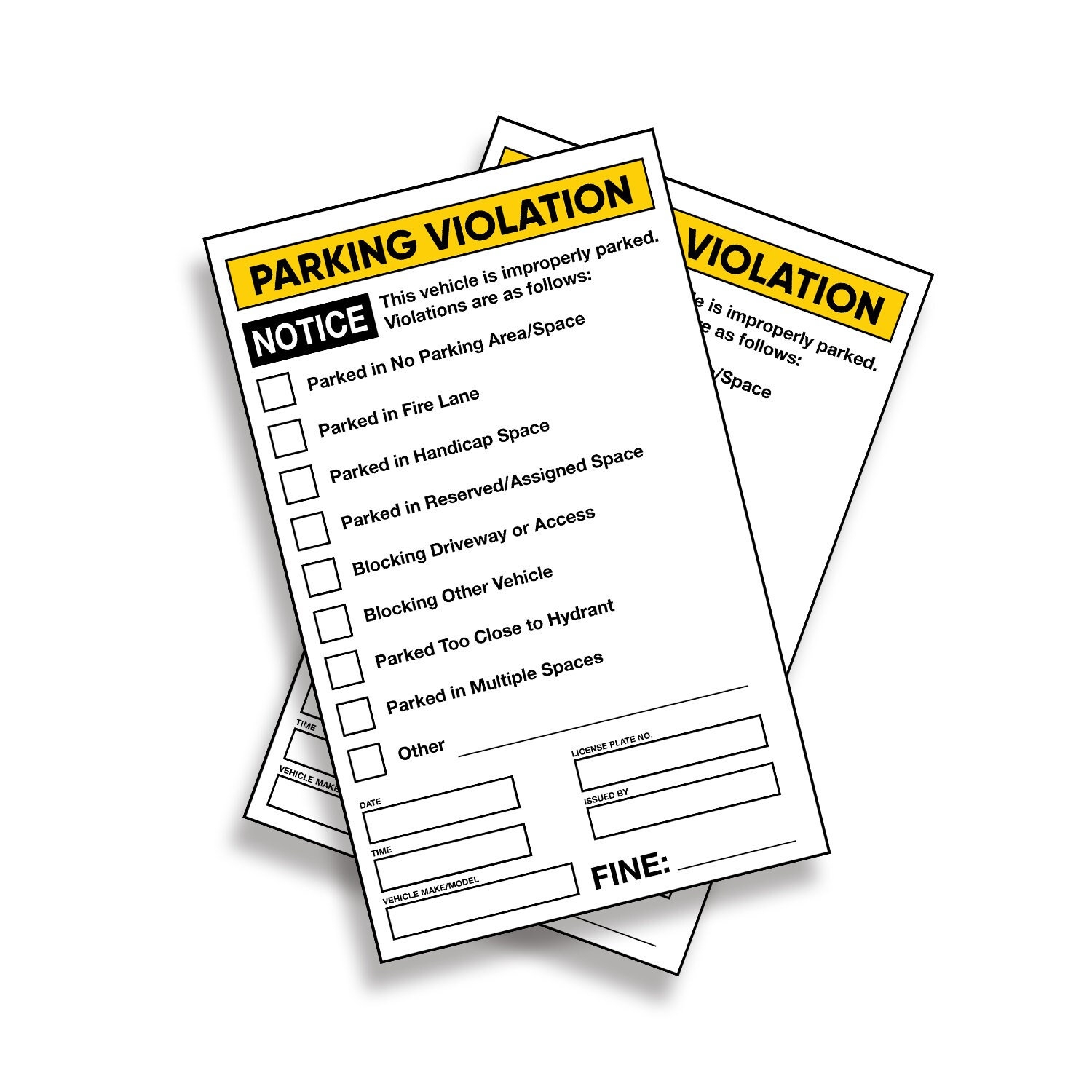 Free Printable Parking Tickets Template Word