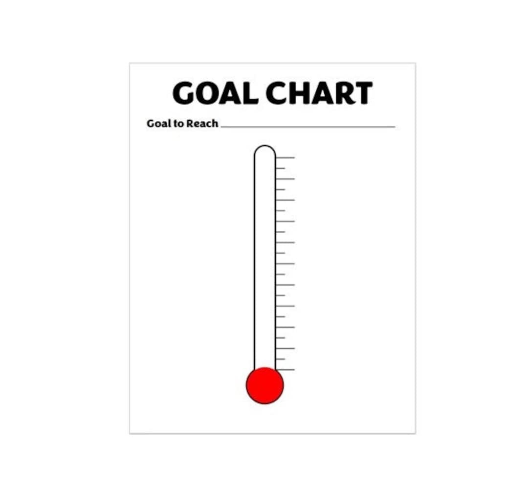 Printable Goal Thermometer Chart Track The Progress Of Your Goals PDF File Etsy Australia Printable Goal Thermometer Chart Track The Progress Of Your Goals PDF File Etsy Australia