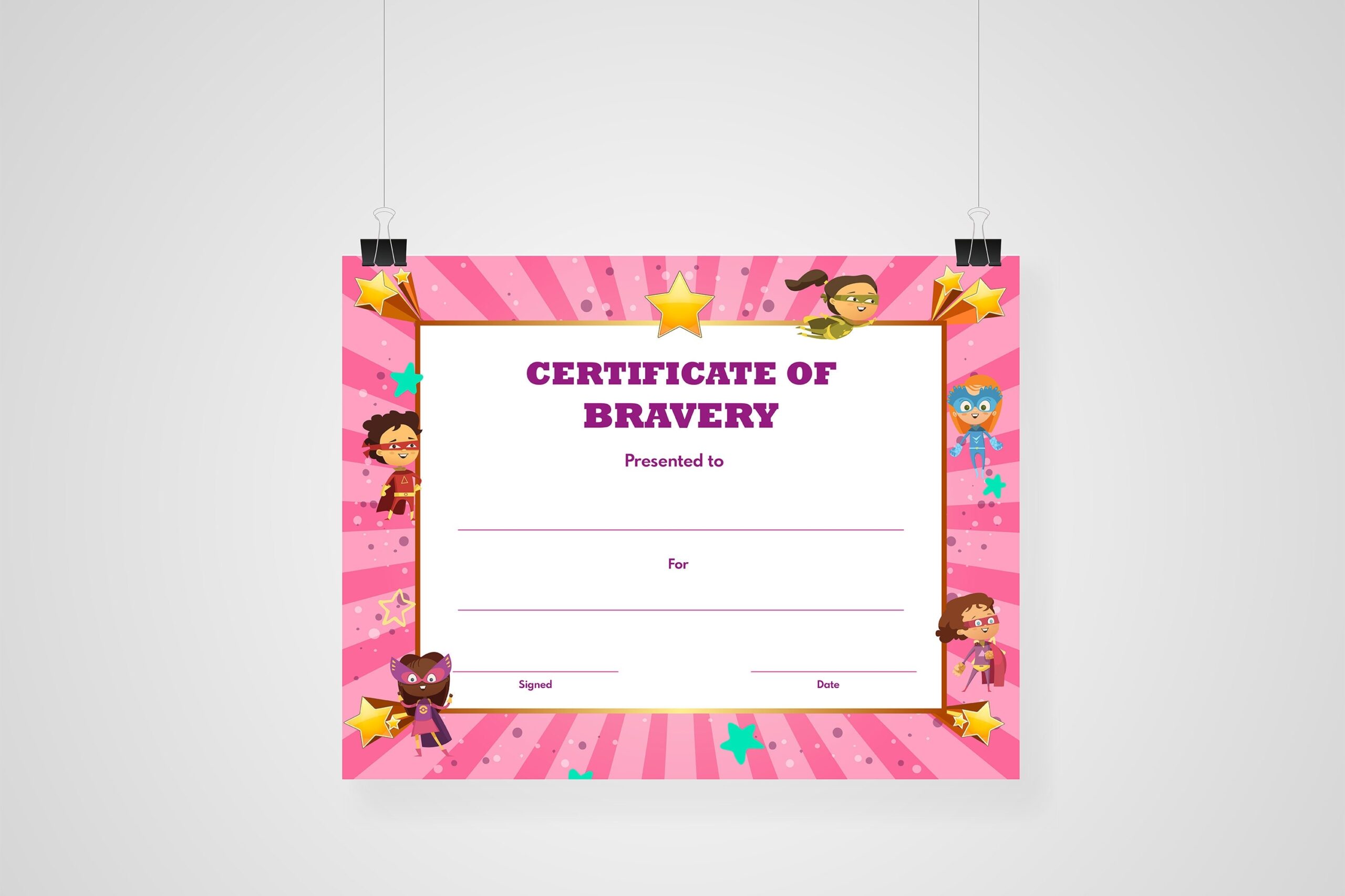 Printable PDF Certificate Of Bravery Pink PDF Kids Certificate Template For Girls For Being Brave Instant Download Etsy Ireland Printable PDF Certificate Of Bravery Pink PDF Kids Certificate Template For Girls For Being Brave Instant Download Etsy Ireland