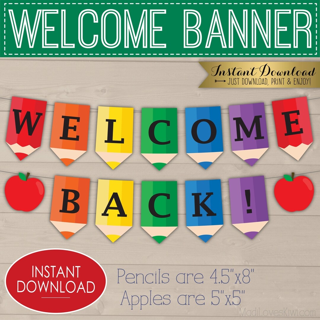 Printable Pencil Welcome Banner Rainbow Colored Back To School Bunting Pennant Classroom Decor Teacher Class Decorations Digital Download Etsy Printable Pencil Welcome Banner Rainbow Colored Back To School Bunting Pennant Classroom Decor Teacher Class Decorations Digital Download Etsy