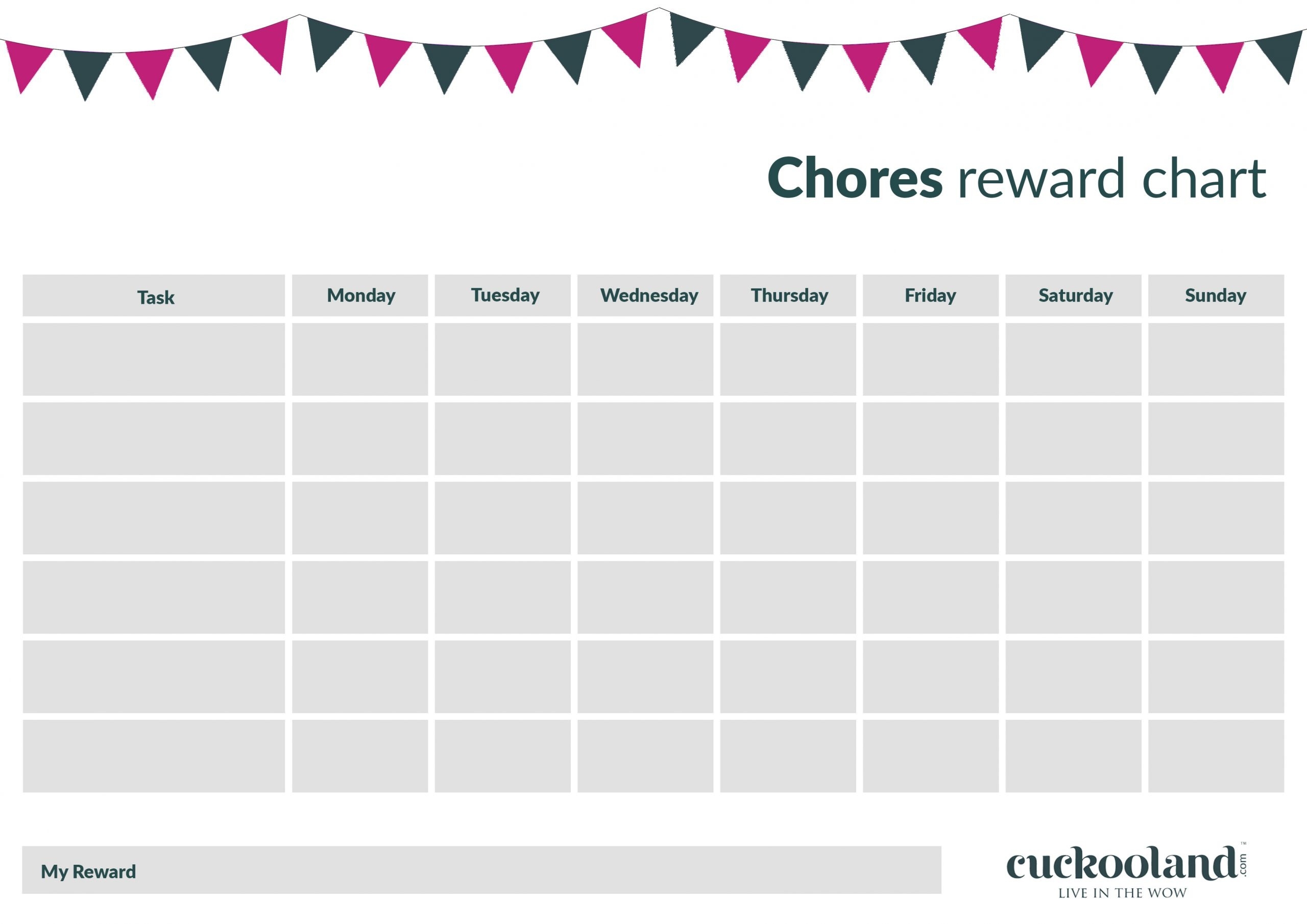 Free Printable Rewards Chart Templates Free Printable Rewards Chart Templates