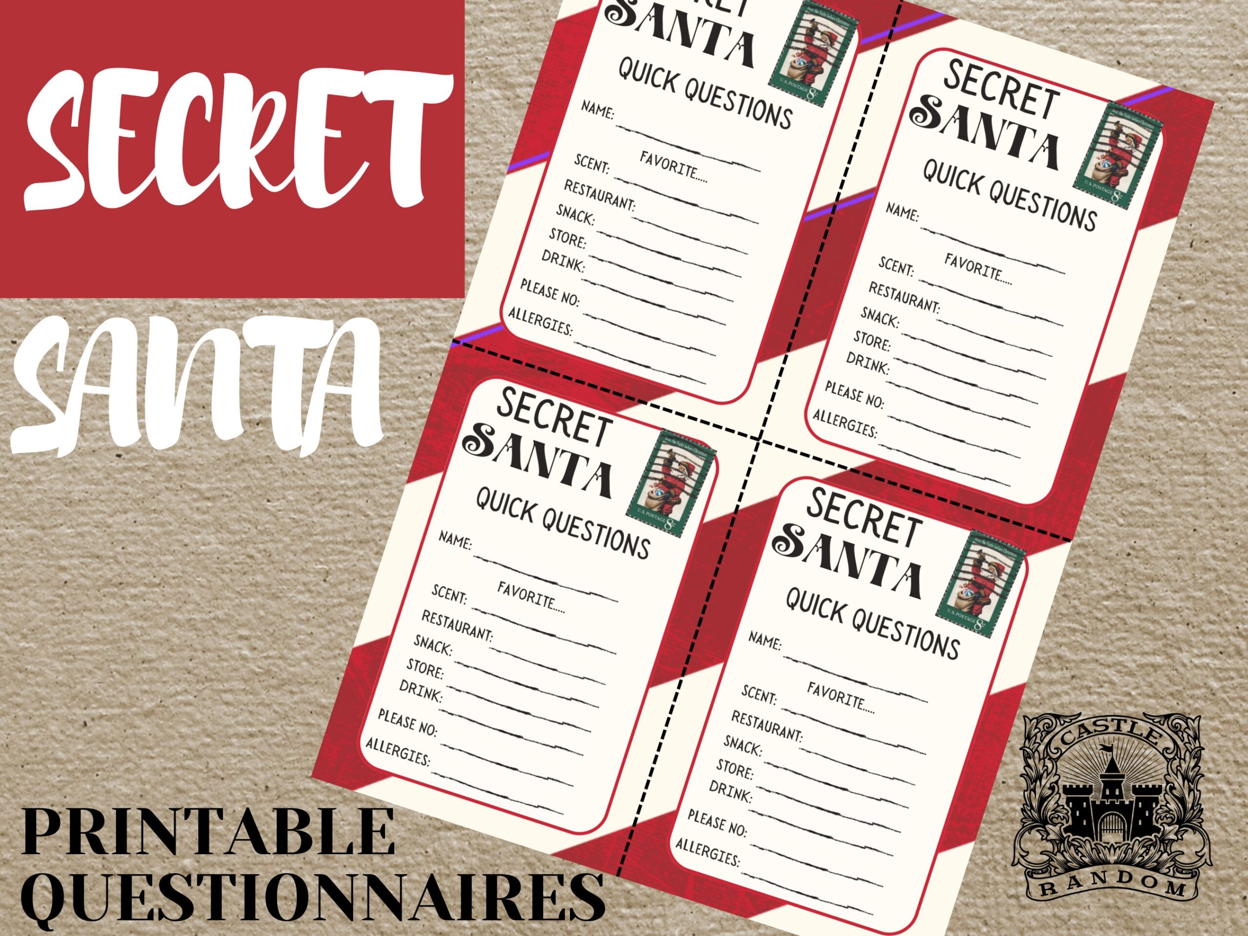 Free Printable Secret Santa Sheet Template