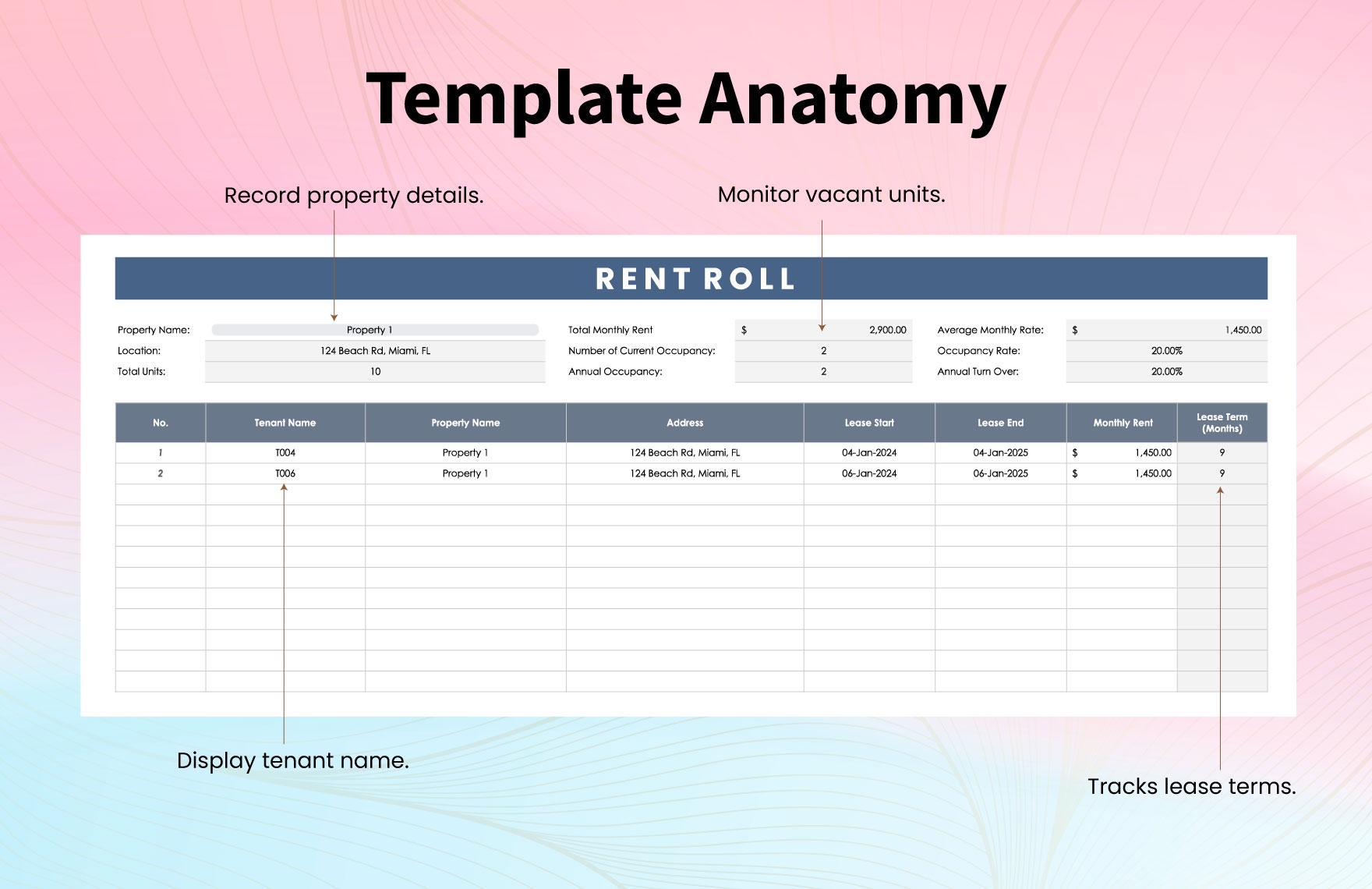 Rent Roll Template In Excel Google Sheets Download Template