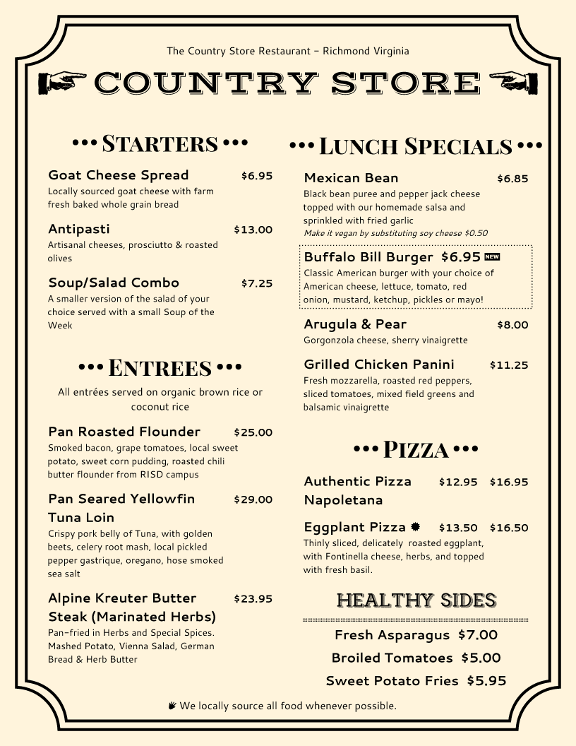 Restaurant Menu Templates Design And Print Custom Restaurant Menus Online IMenuPro