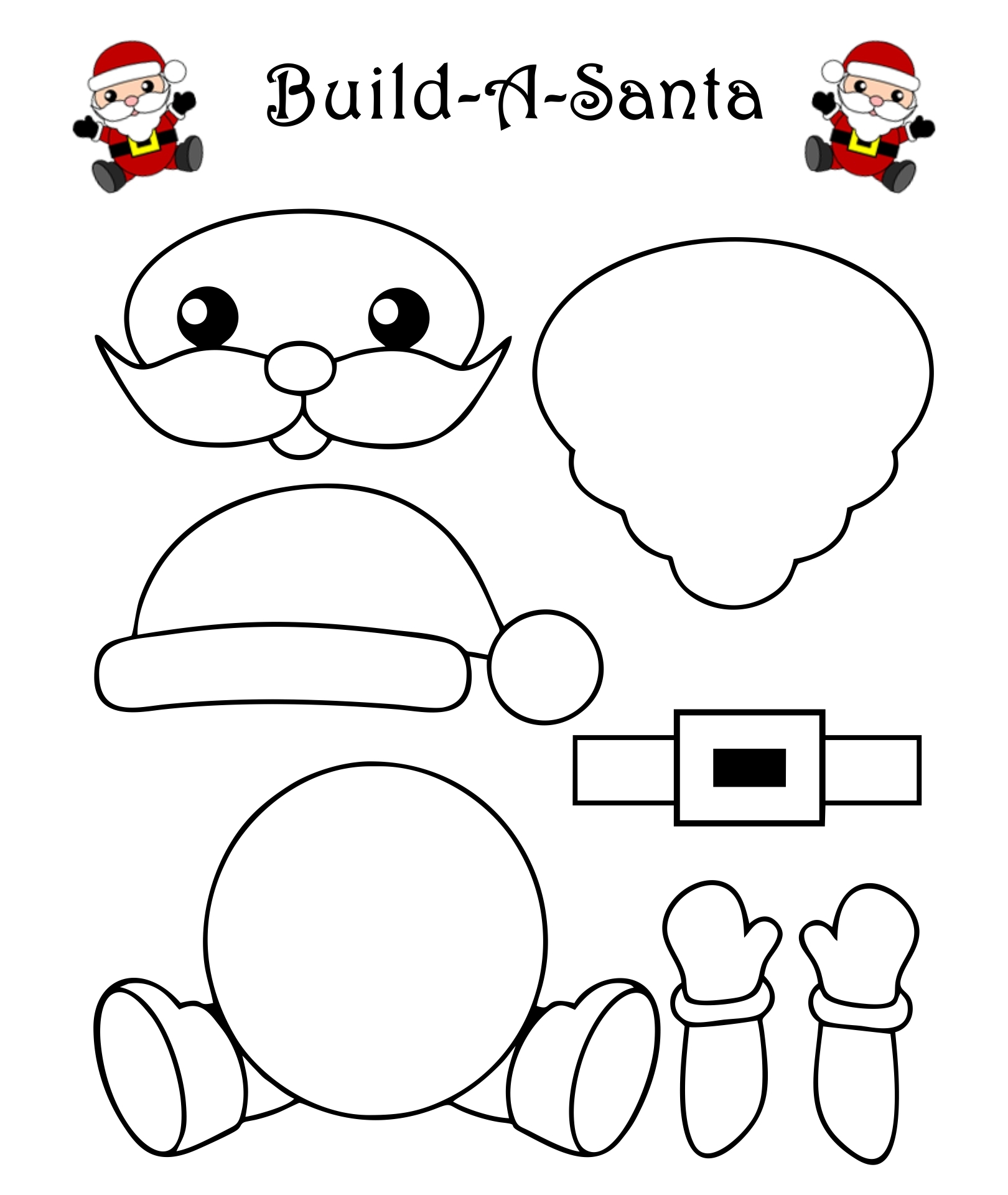 Free Printable Santa Suit Template