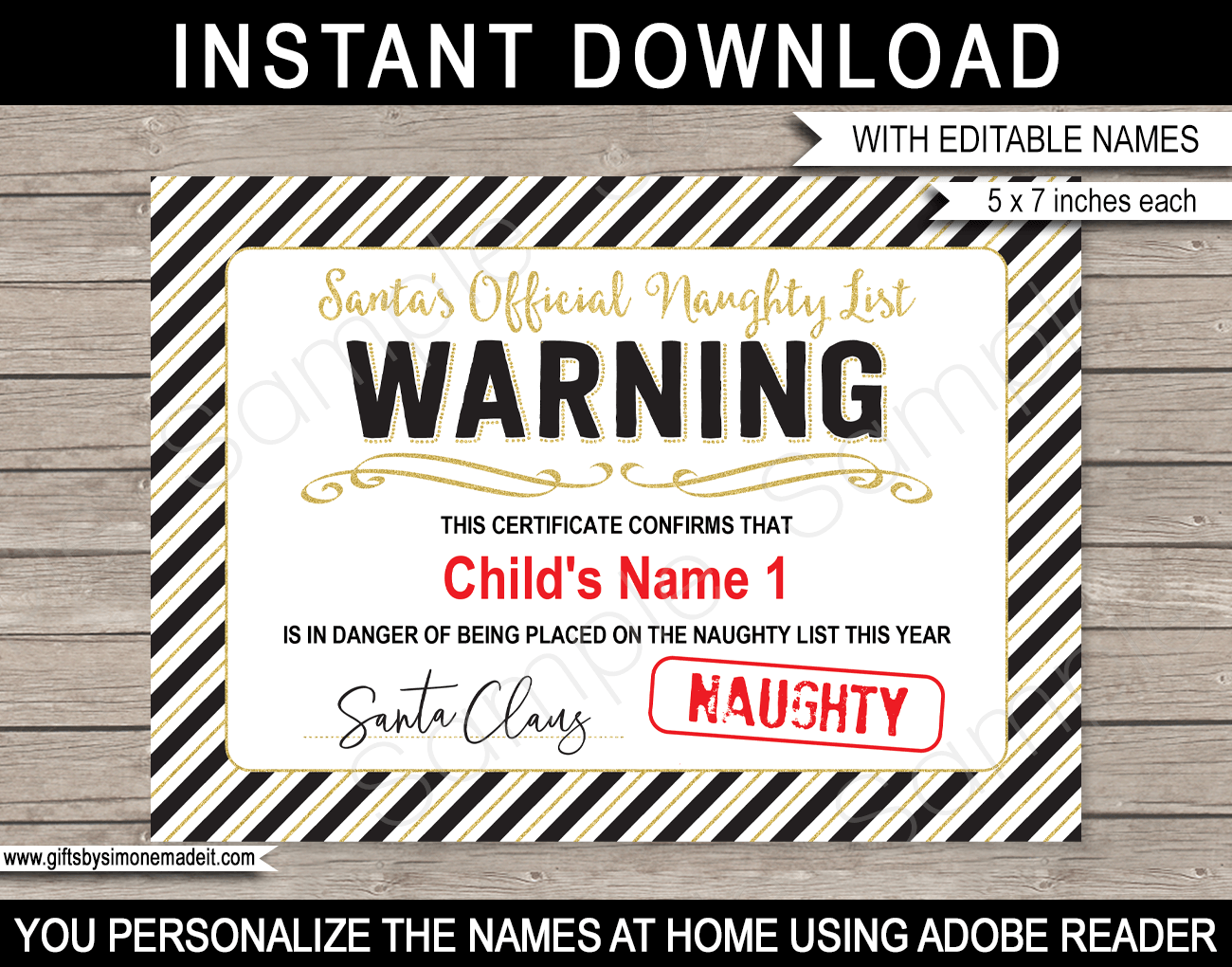 Free Printable Naughty Or Nice Template