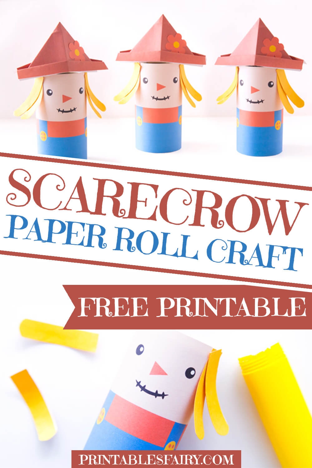 Scarecrow Toilet Paper Roll Craft The Printables Fairy