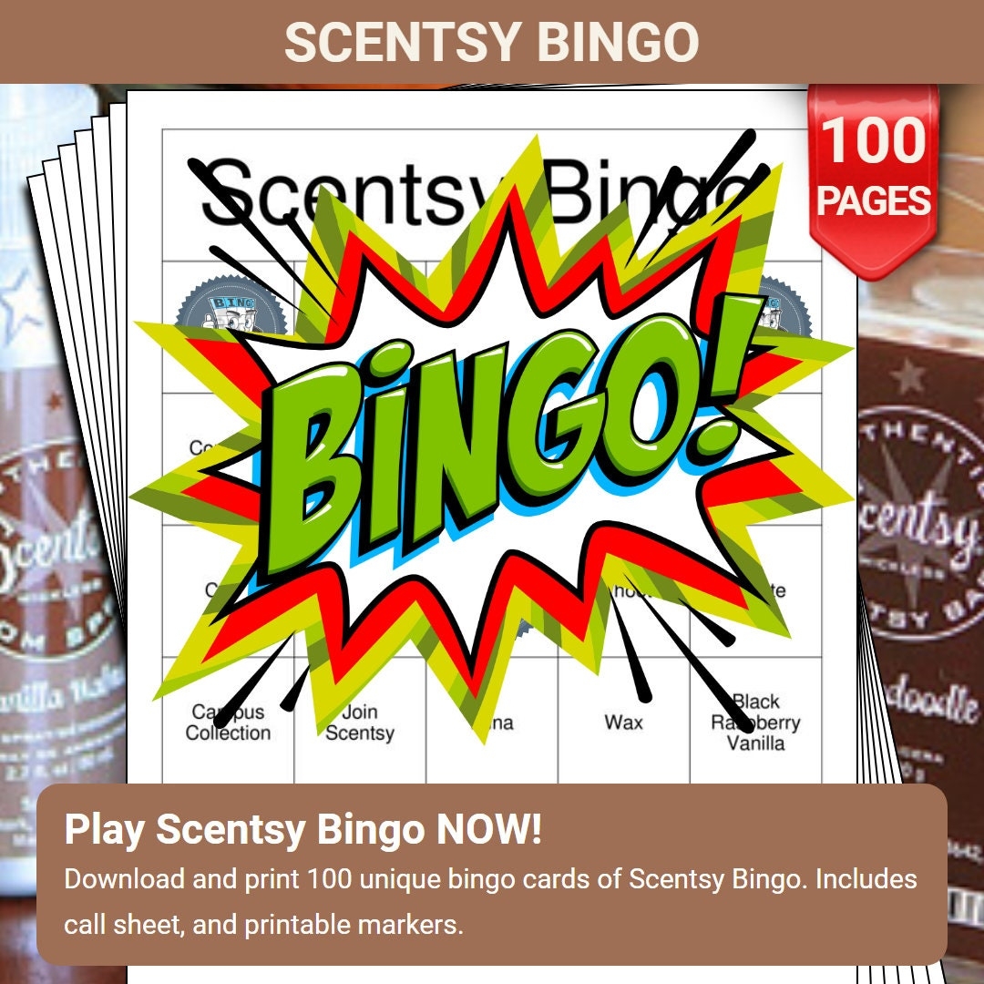 Scentsy Bingo Cards 100 Pages To Download And Print Etsy