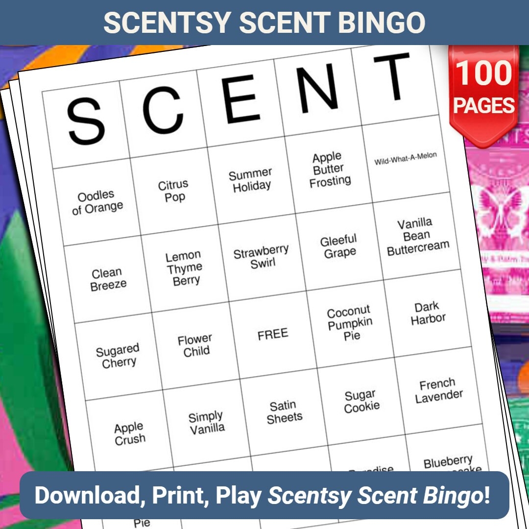 Scentsy Scent Bingo Cards 100 Pages To Download And Print Etsy