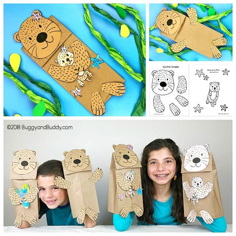 Sea Otter Paper Bag Puppet Craft With Free Template Buggy And Buddy Sea Otter Paper Bag Puppet Craft With Free Template Buggy And Buddy