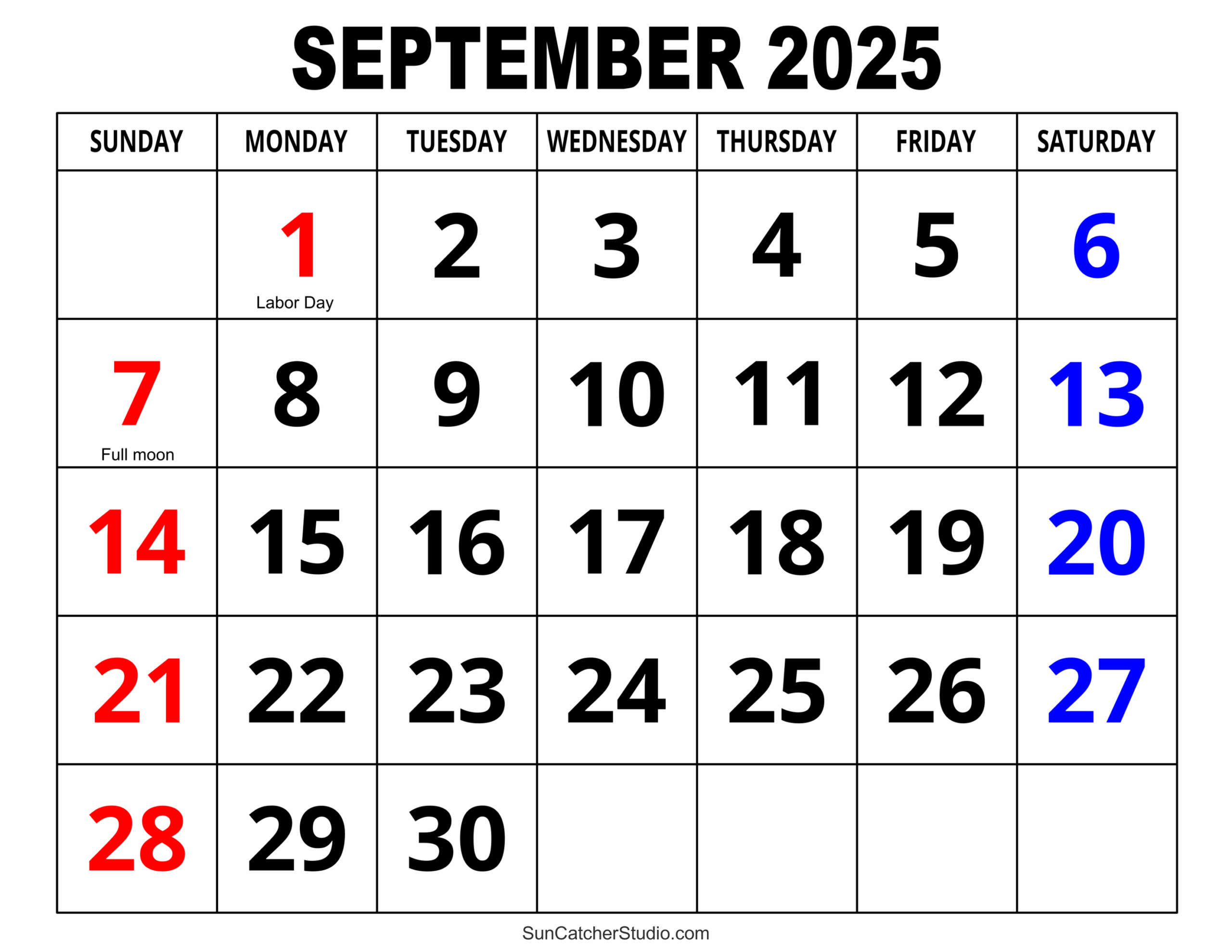 September 2025 Calendar Free Printable Free Printables 