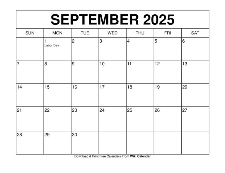 September 2025 Calendar Printable Templates U0026 More