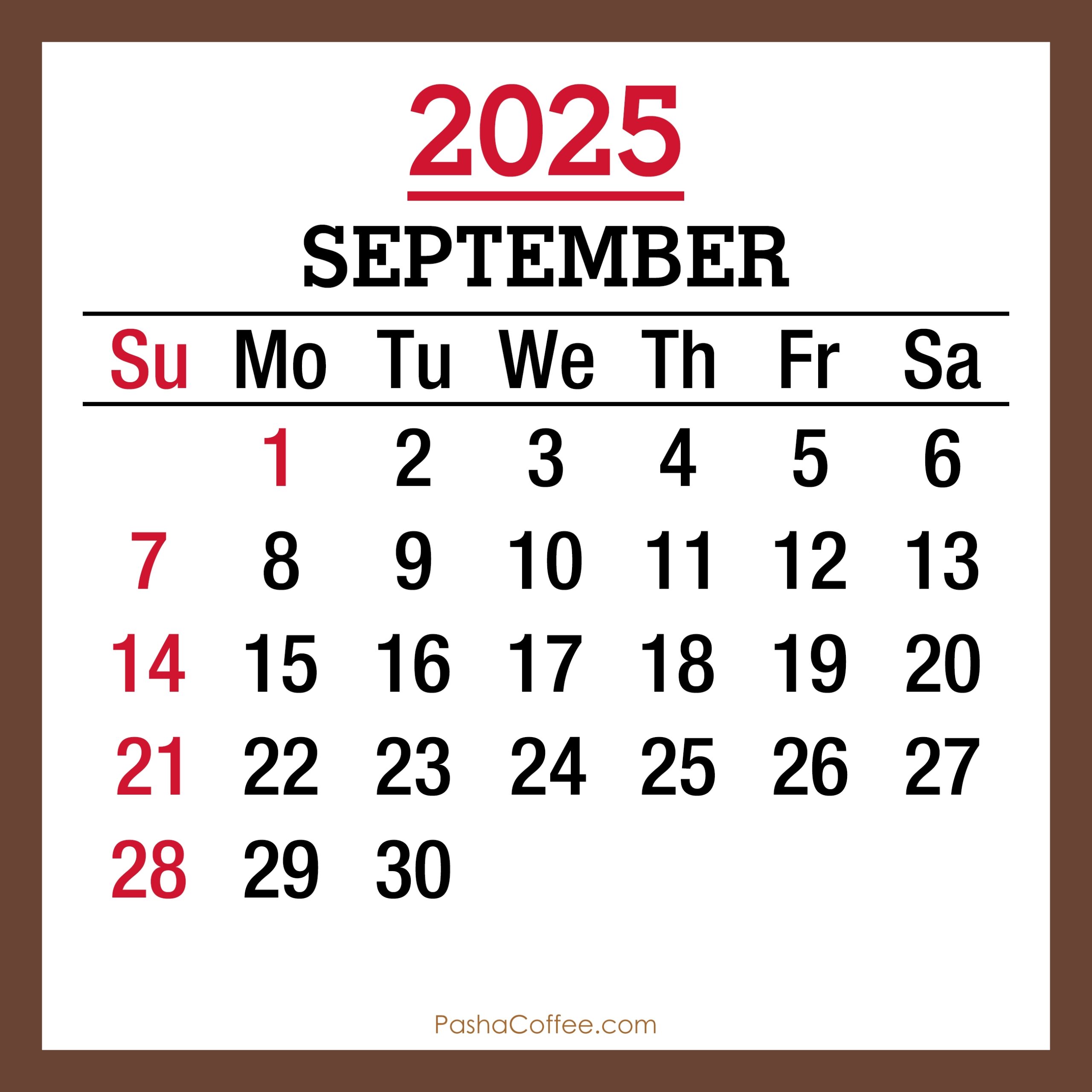 2025 September Calendar With Holidays 2025 September Calendar With Holidays