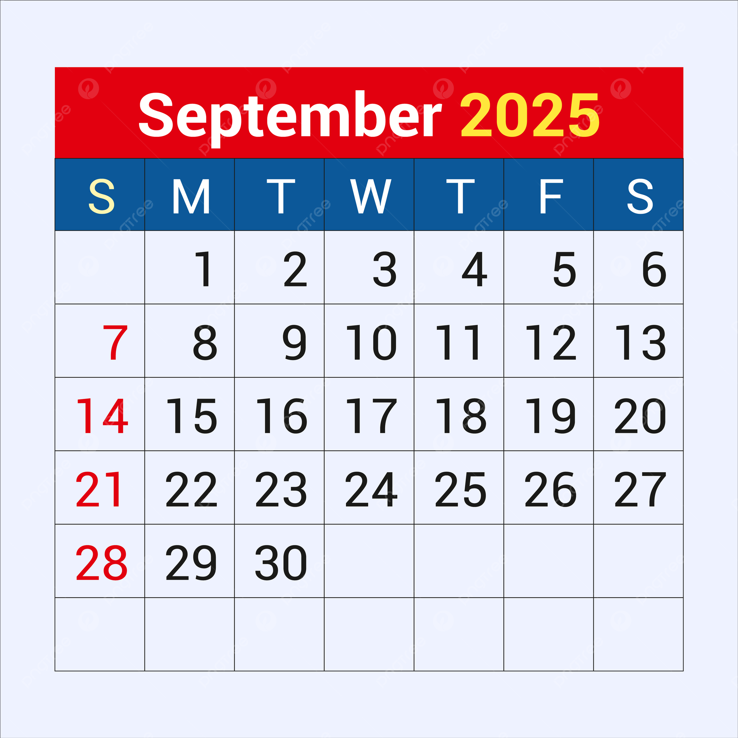 September Calendar 2025 Vector Template Download On Pngtree September Calendar 2025 Vector Template Download On Pngtree