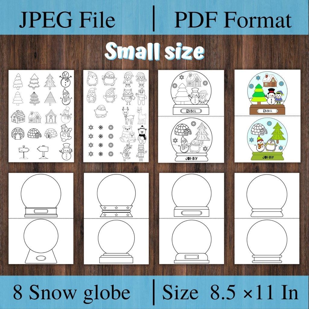 Snow Globe Template Snow Globe Craft Color Cut Paste Holidays Activities
