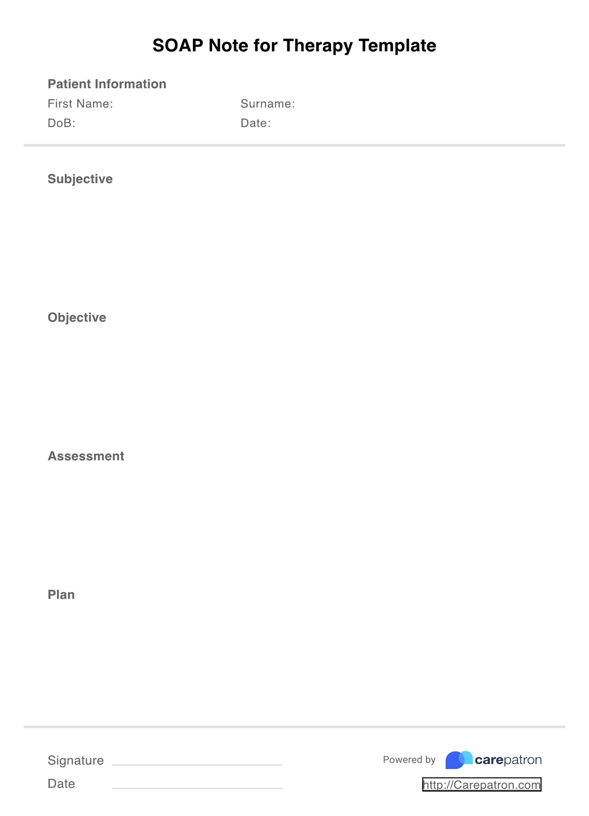 SOAP Progress Notes Template U0026 Example Free PDF Download