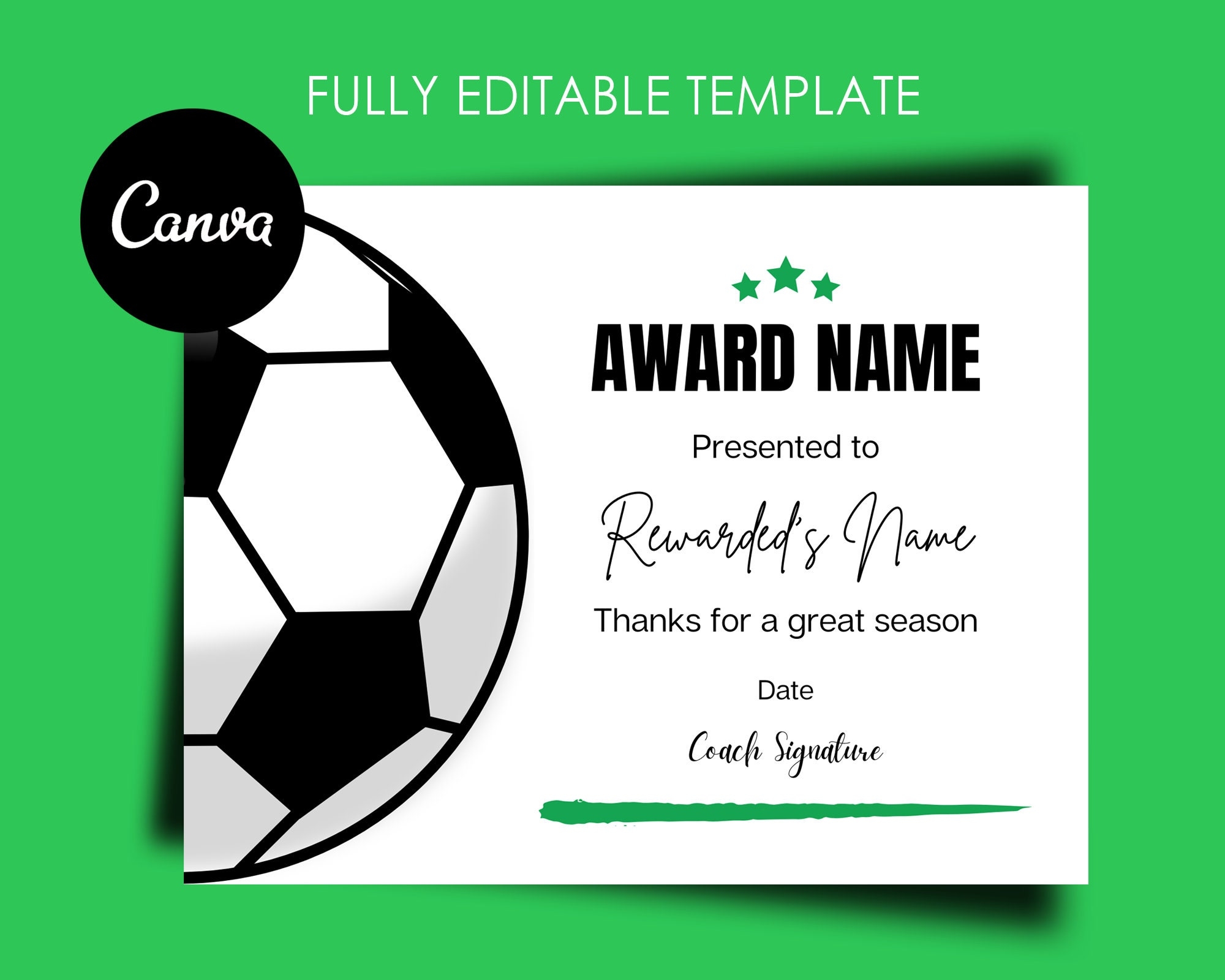 Free Printable Soccer Award Templates Free Printable Soccer Award Templates