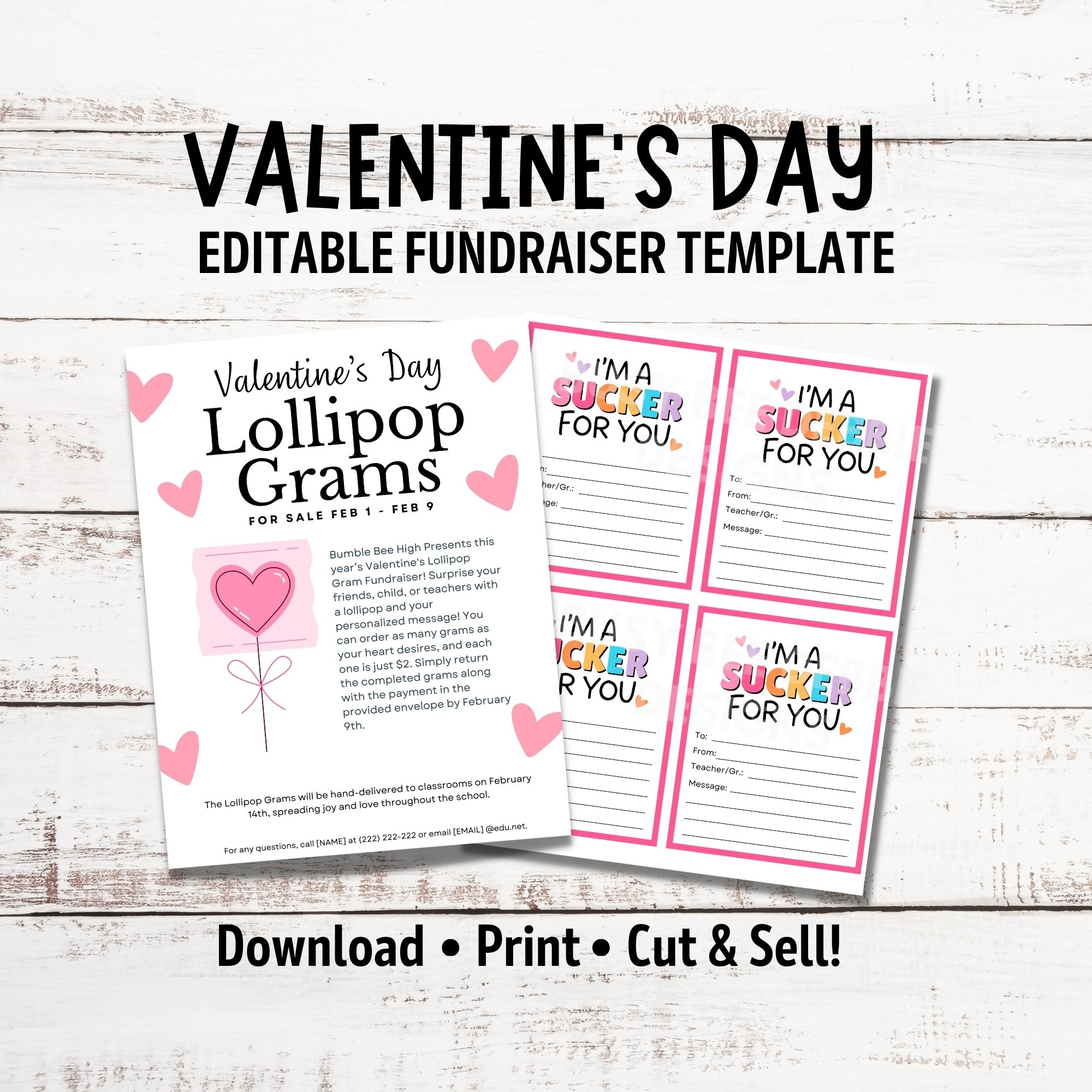 Free Printable Printable Valentine Gram Template