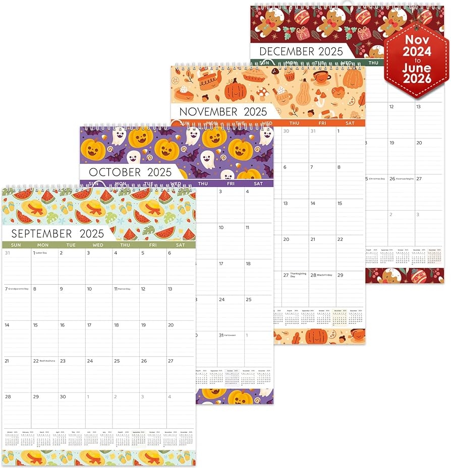 Wall Calendar 2025 2026 20 Months Large Wall Calendar 2025 12