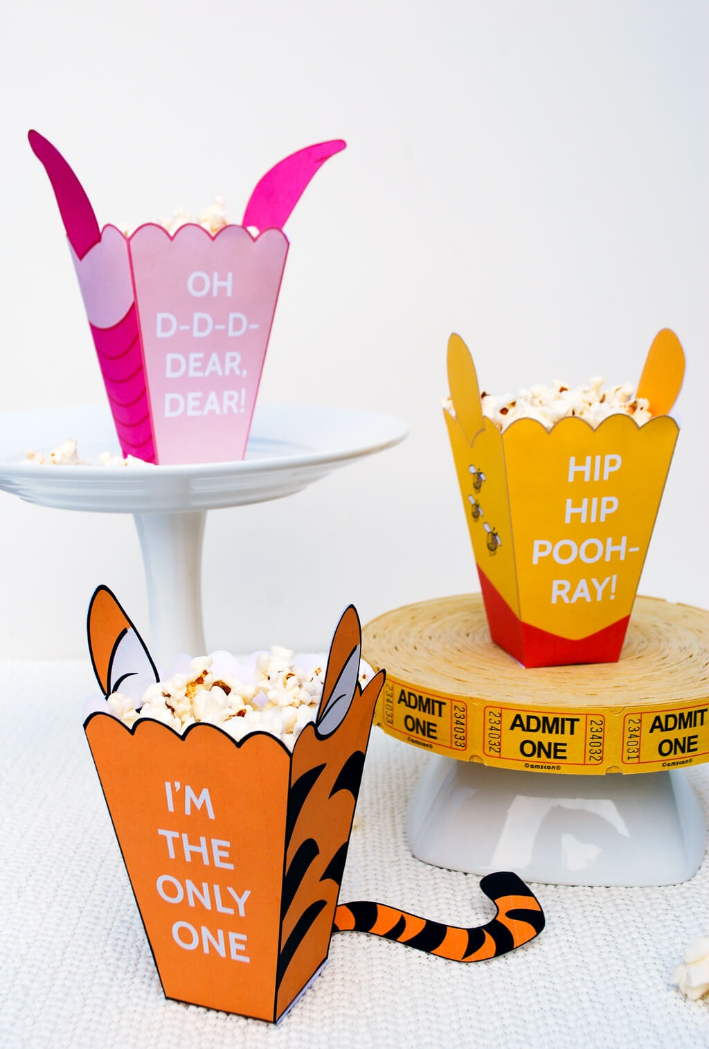 Winnie The Pooh Printable Mini Popcorn Box Template Merriment Design