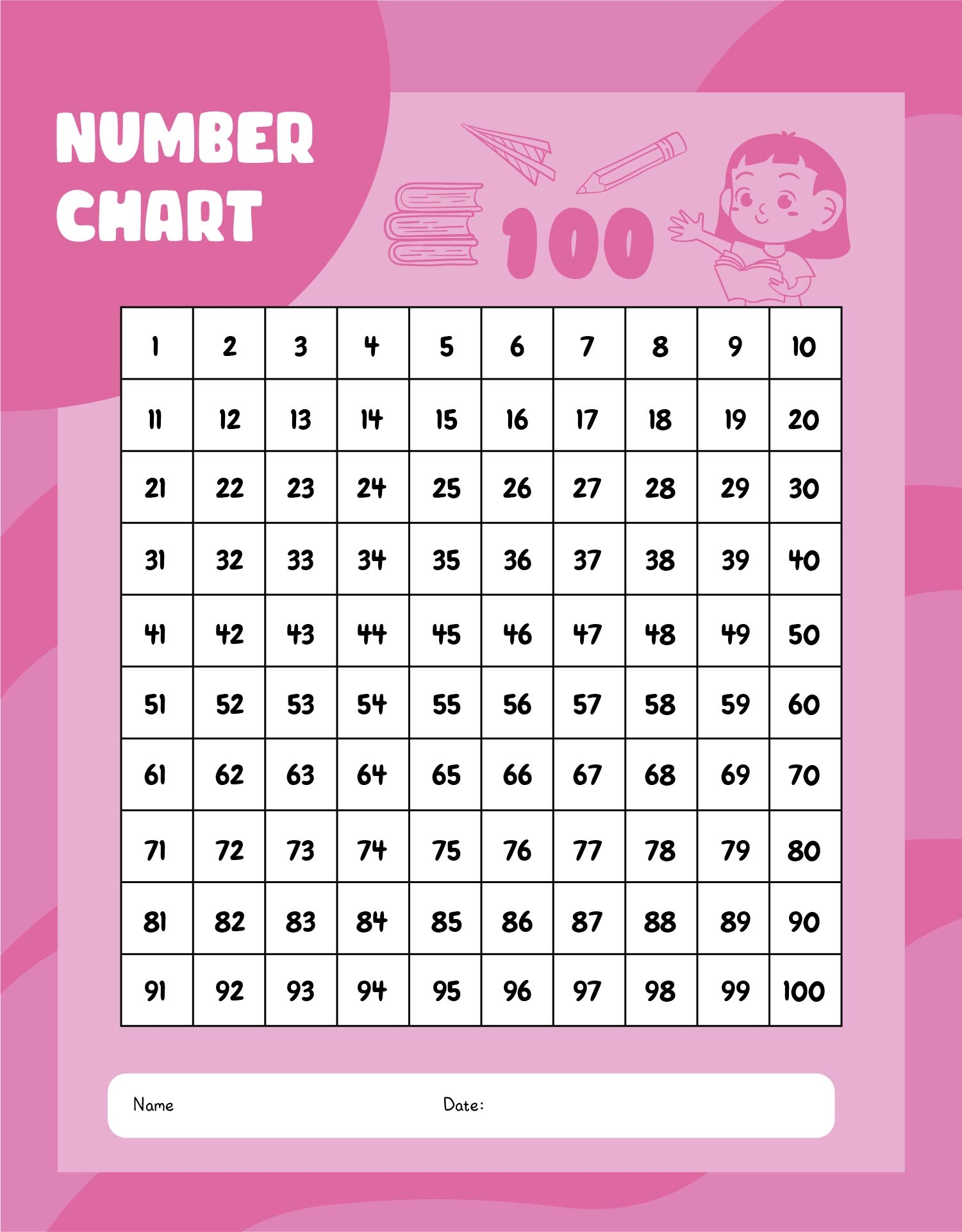 1 100 Chart 10 Free PDF Printables Printablee