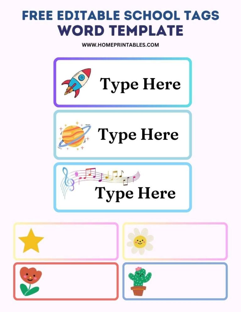 100 Free Editable School Labels U0026 Tags Best Printable Templates Worksheets Library
