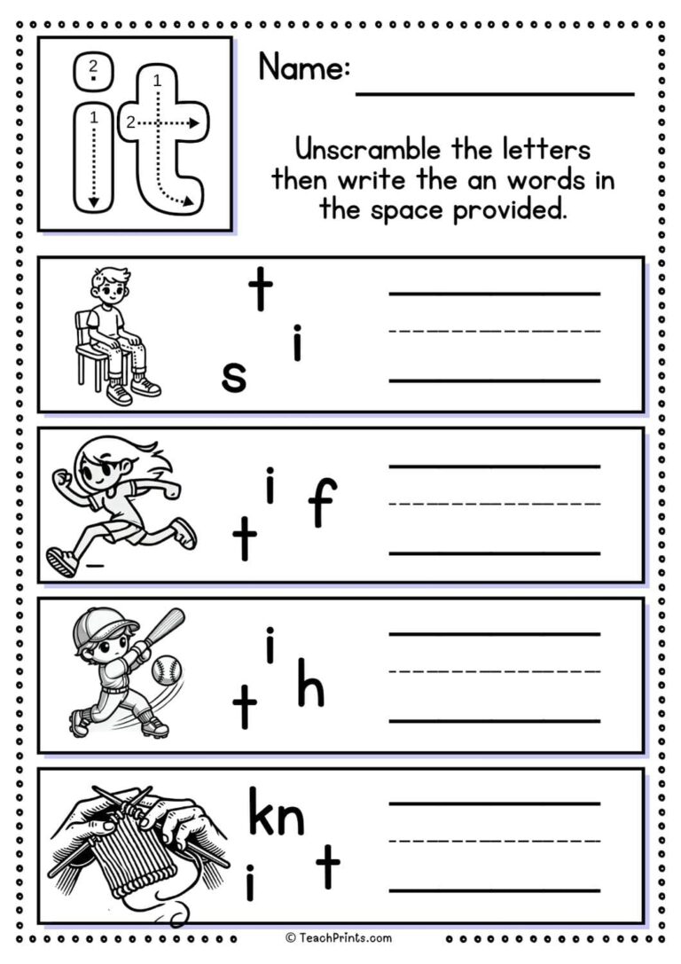 100 Free Word Family Worksheets Teach Prints