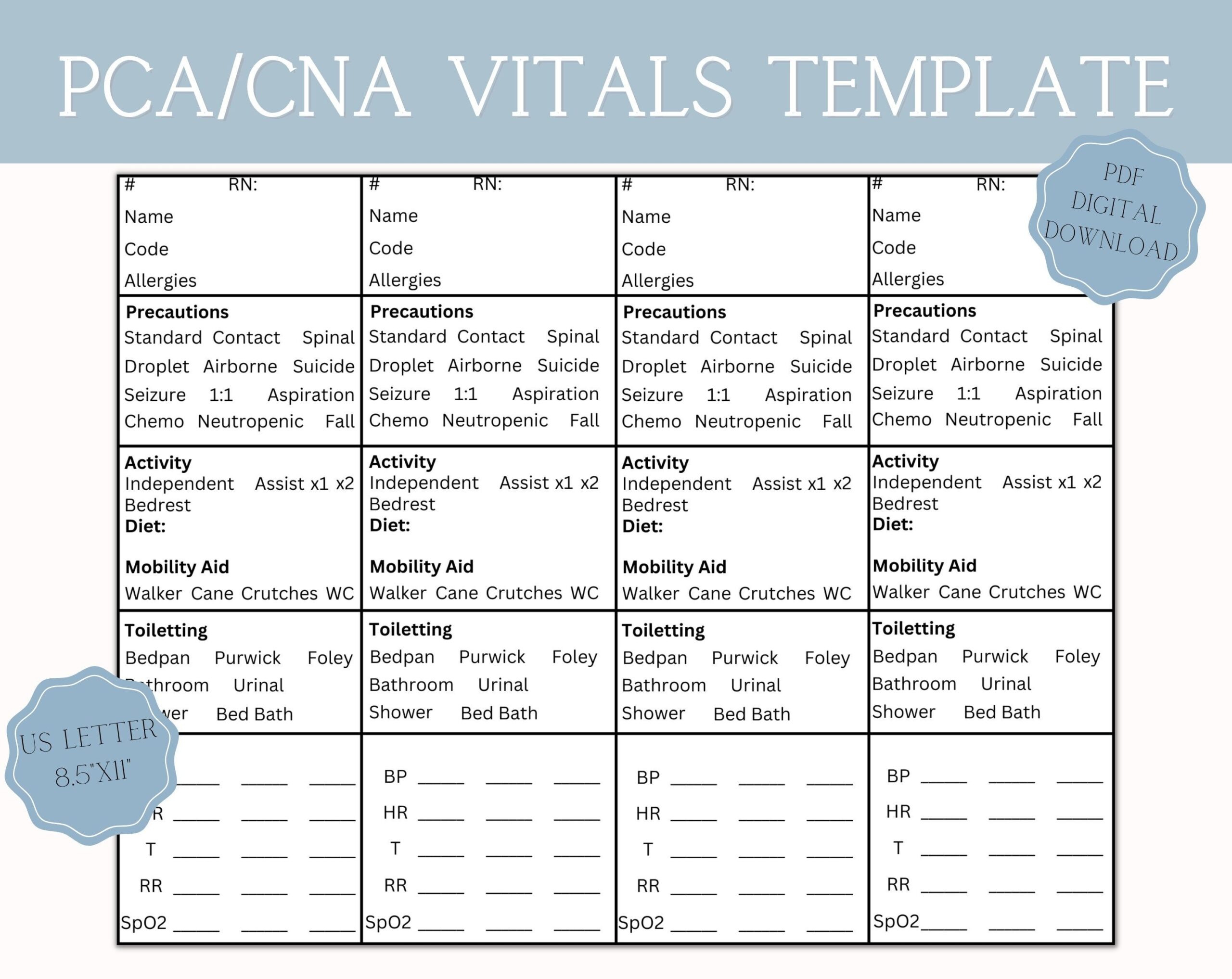 Free Printable Cna Worksheets