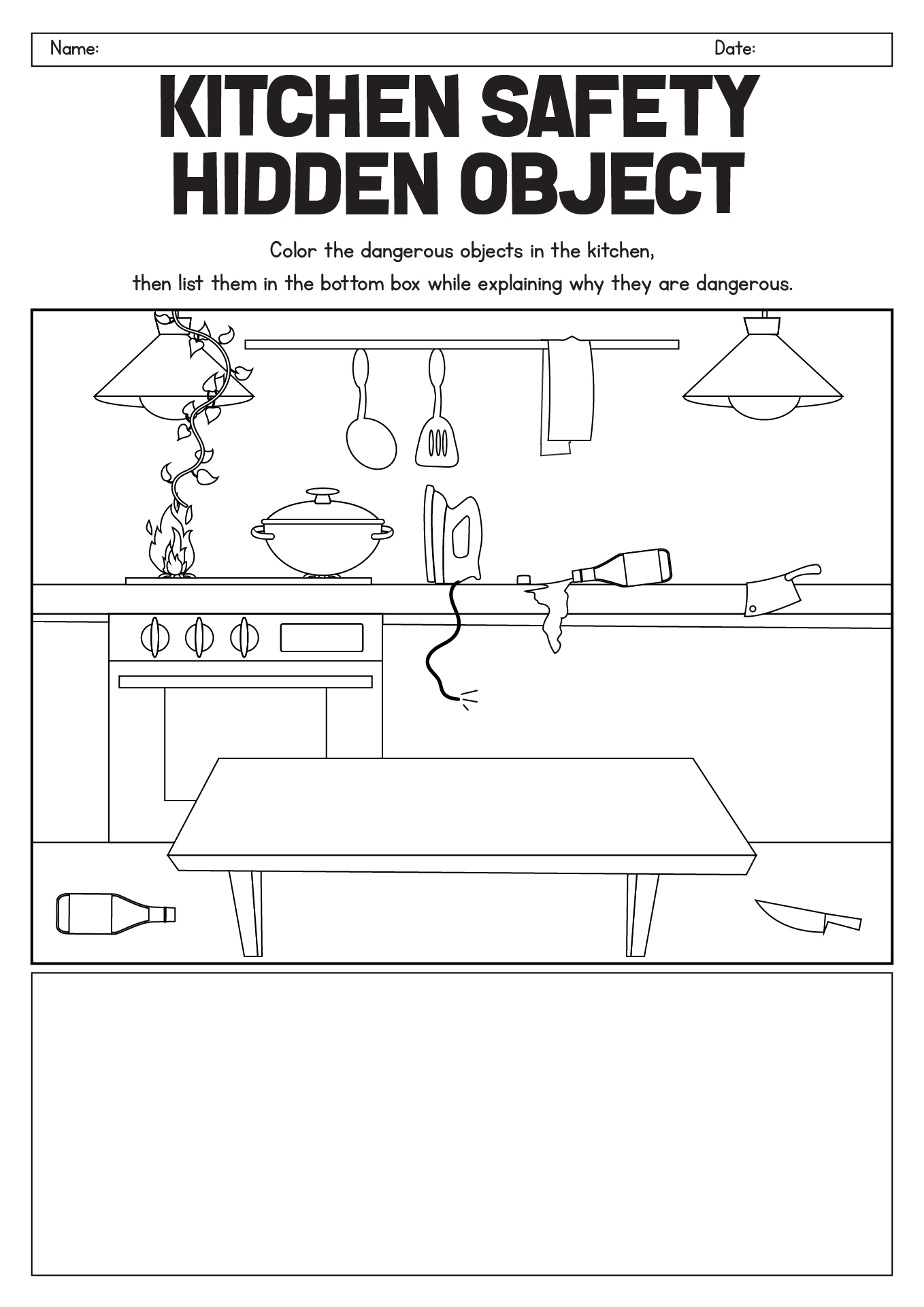 12 Safety Worksheets Printables Color In The House Free PDF At Worksheeto
