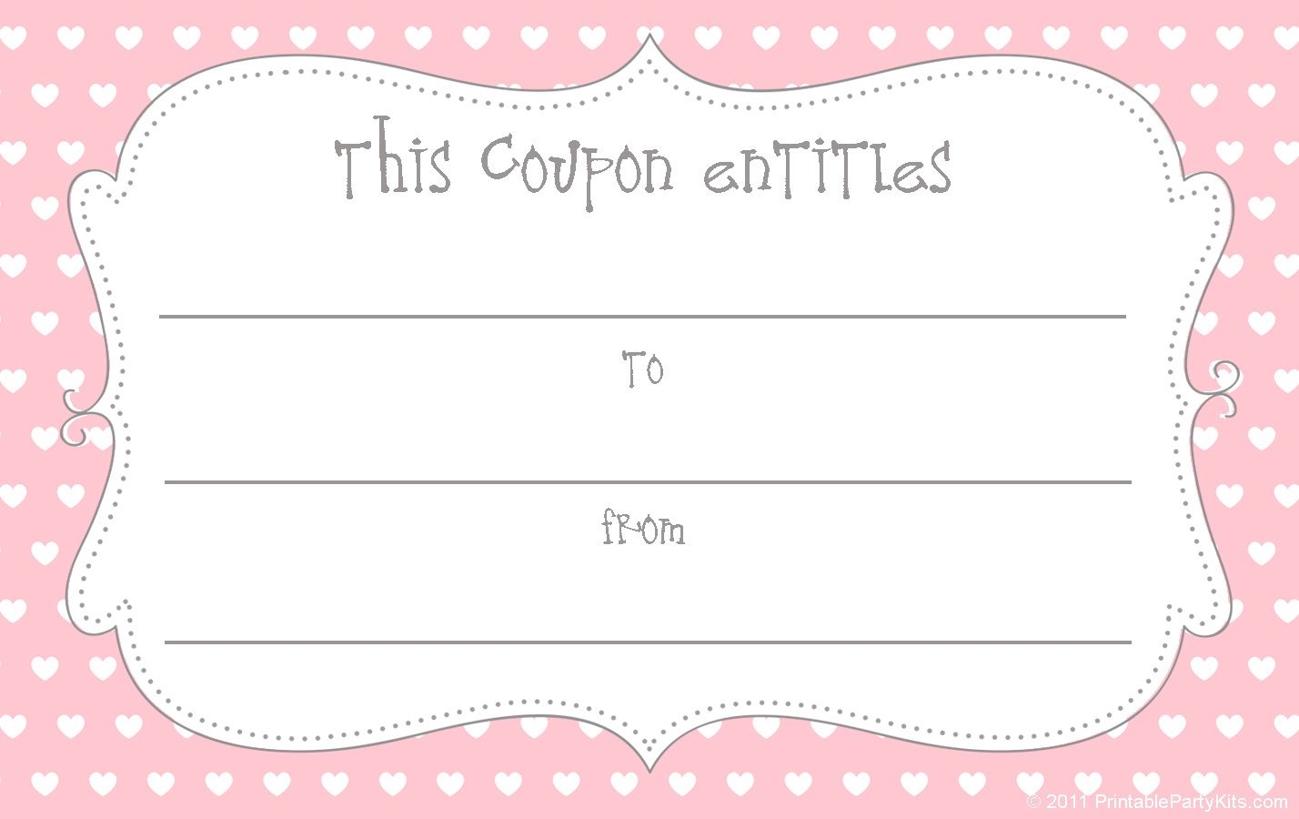 12 Sets Of Free Printable Love Coupons And Templates Worksheets Library