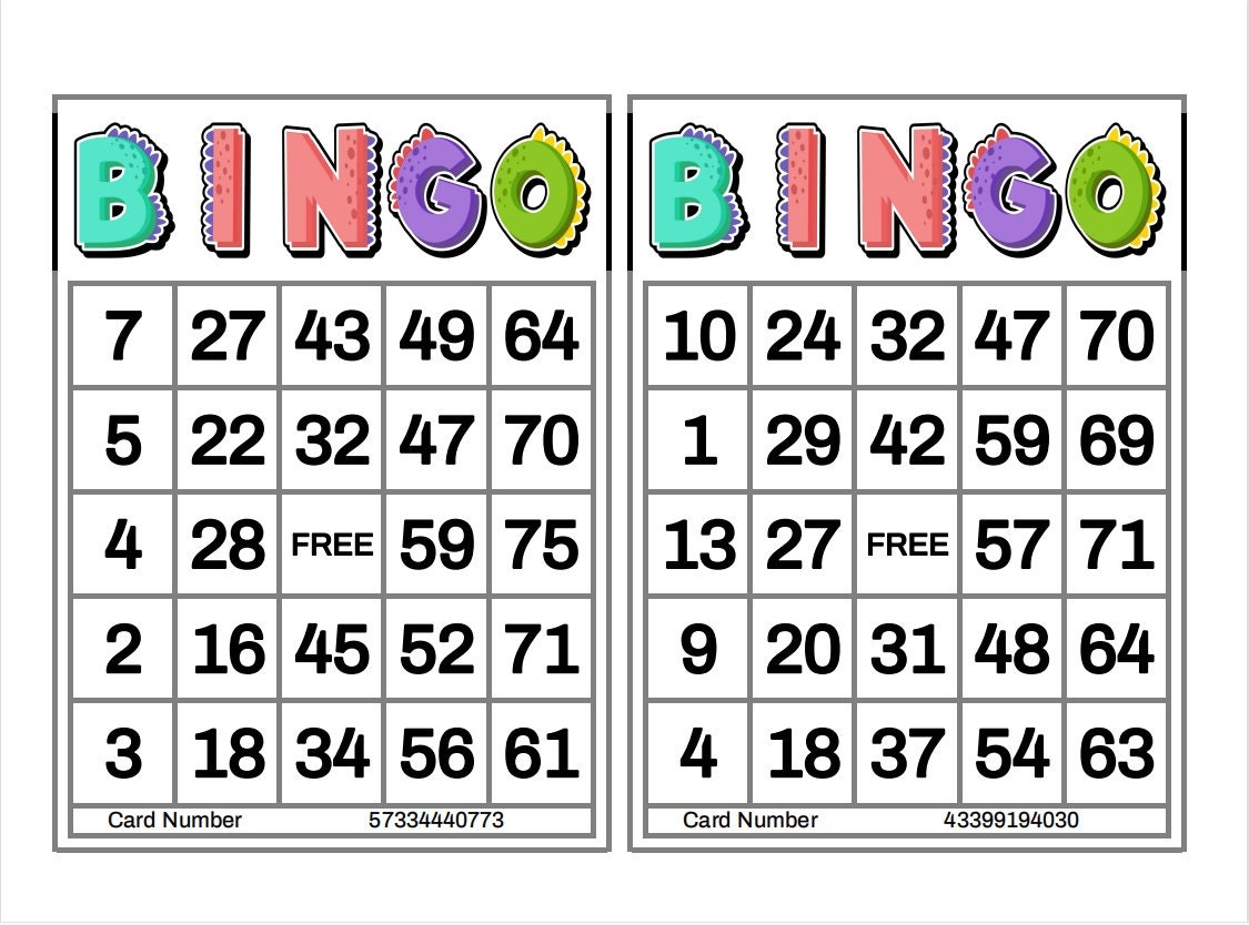 1200 Printable Bingo Cards 2 Per Page Large Activities For Seniors Kids Holidays Parties Games For Adults Zoom Bingo Cards 1 75 Ball Etsy 1200 Printable Bingo Cards 2 Per Page Large Activities For Seniors Kids Holidays Parties Games For Adults Zoom Bingo Cards 1 75 Ball Etsy