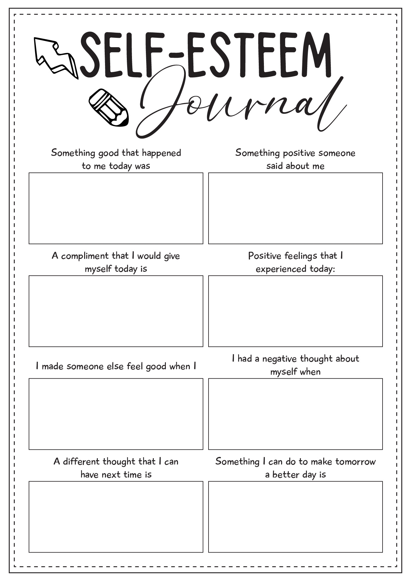13 Self Esteem Worksheets For Students Free PDF At Worksheeto 13 Self Esteem Worksheets For Students Free PDF At Worksheeto