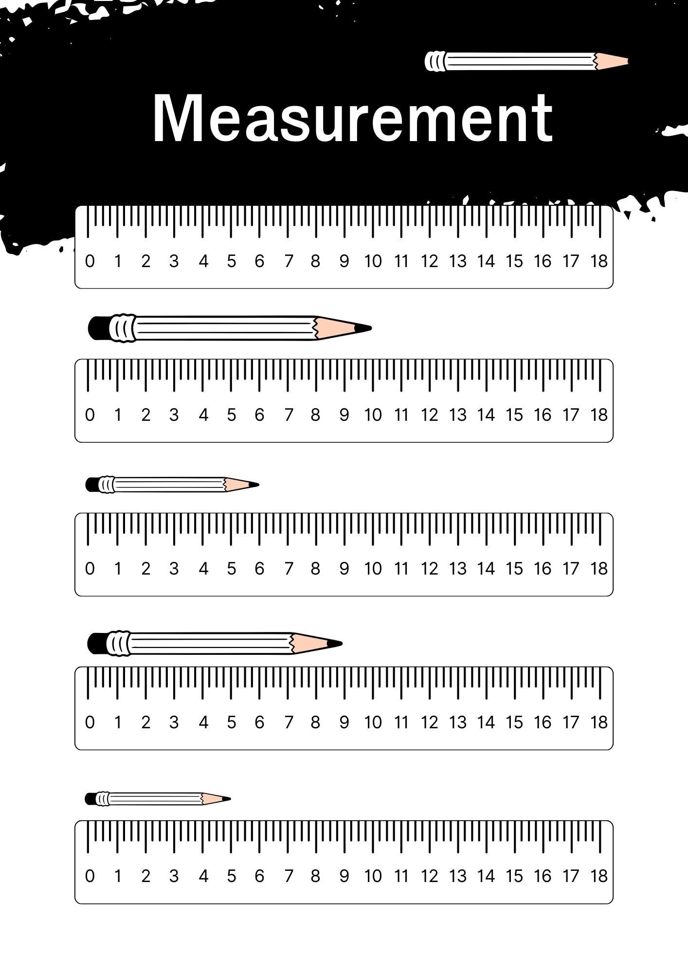 14 Printable Measuring With A Ruler Worksheets Etsy