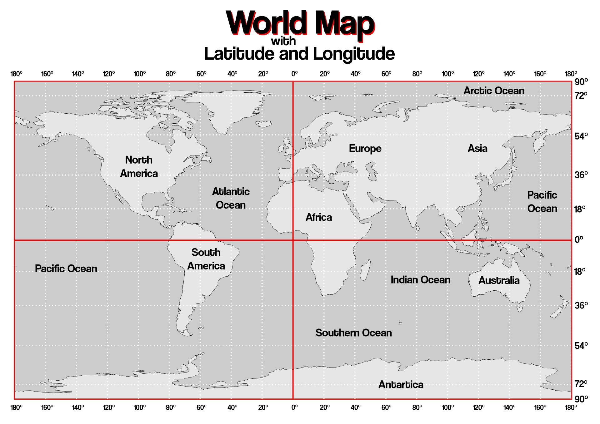 Map Of World Latitude Longitude Printable