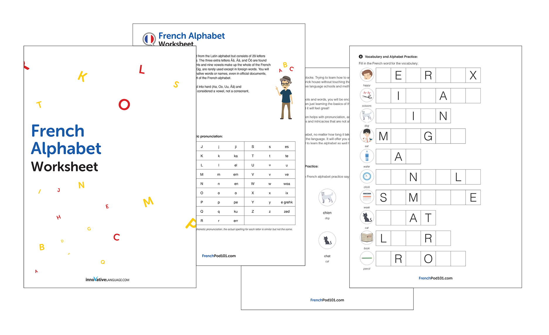 Printable French Alphabet Worksheet Pdf
