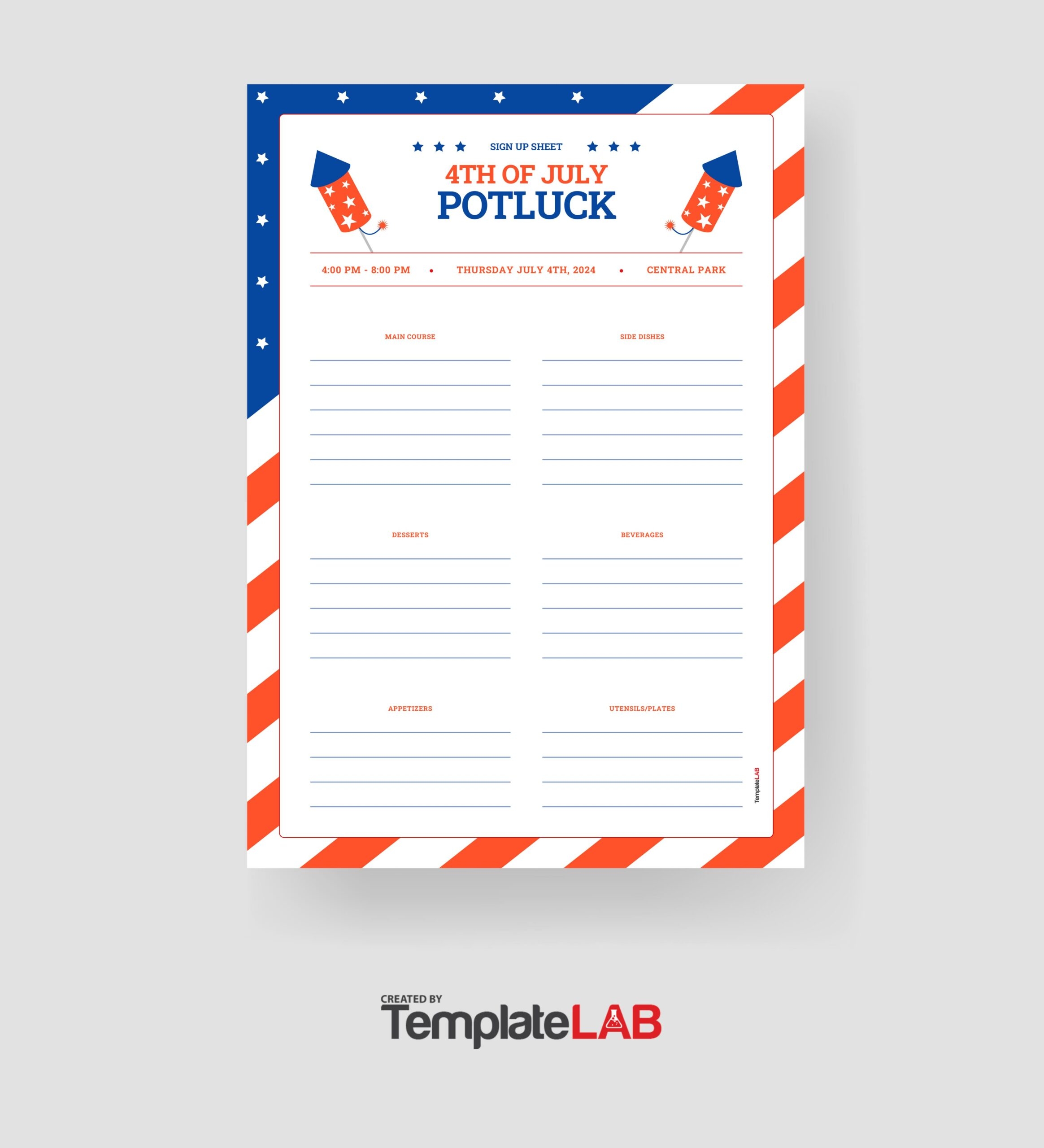 18 Best Potluck Sign up Sheets For Any Occasion TemplateLab