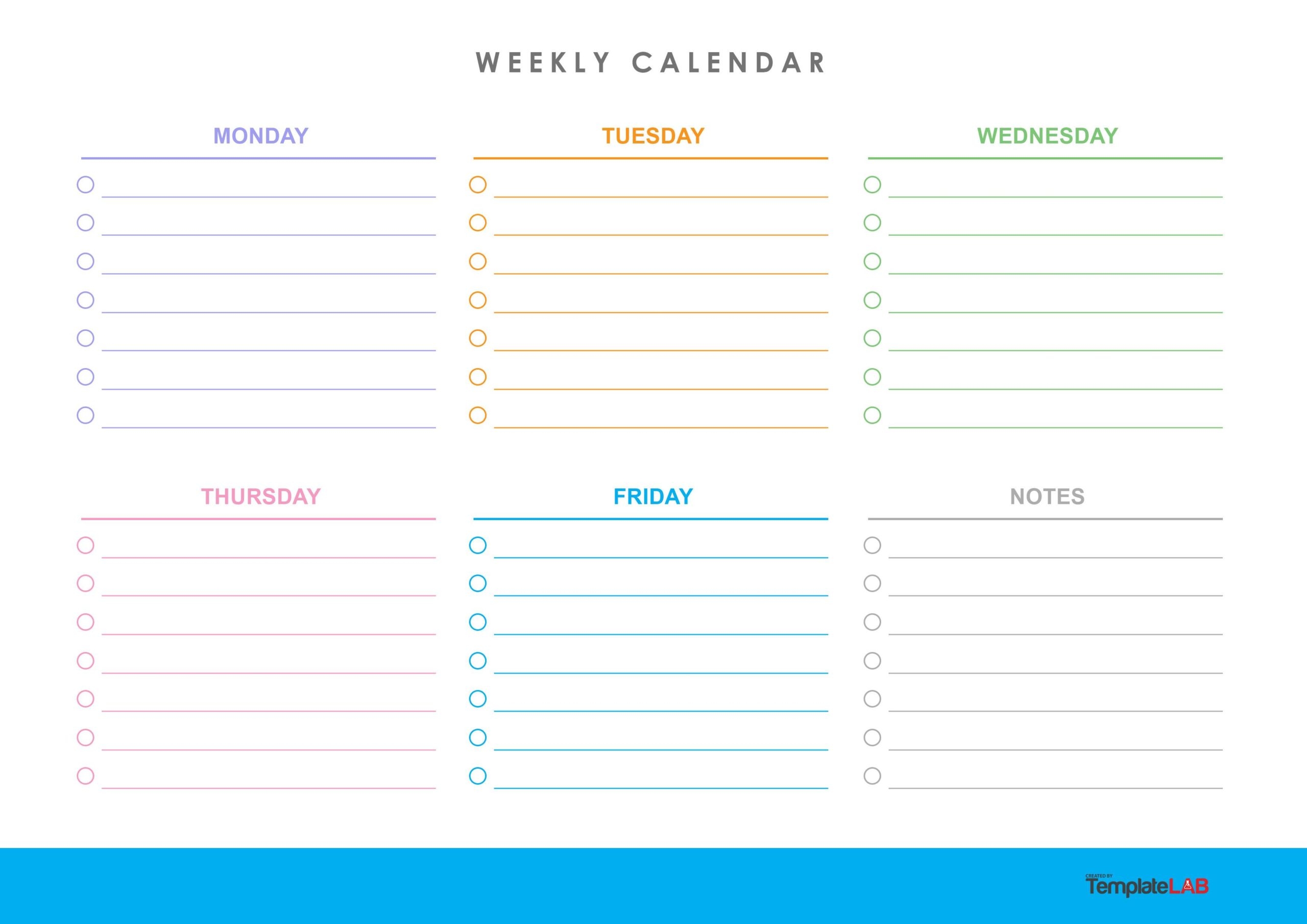 19 Free Weekly Calendar Templates Word Excel PDF 