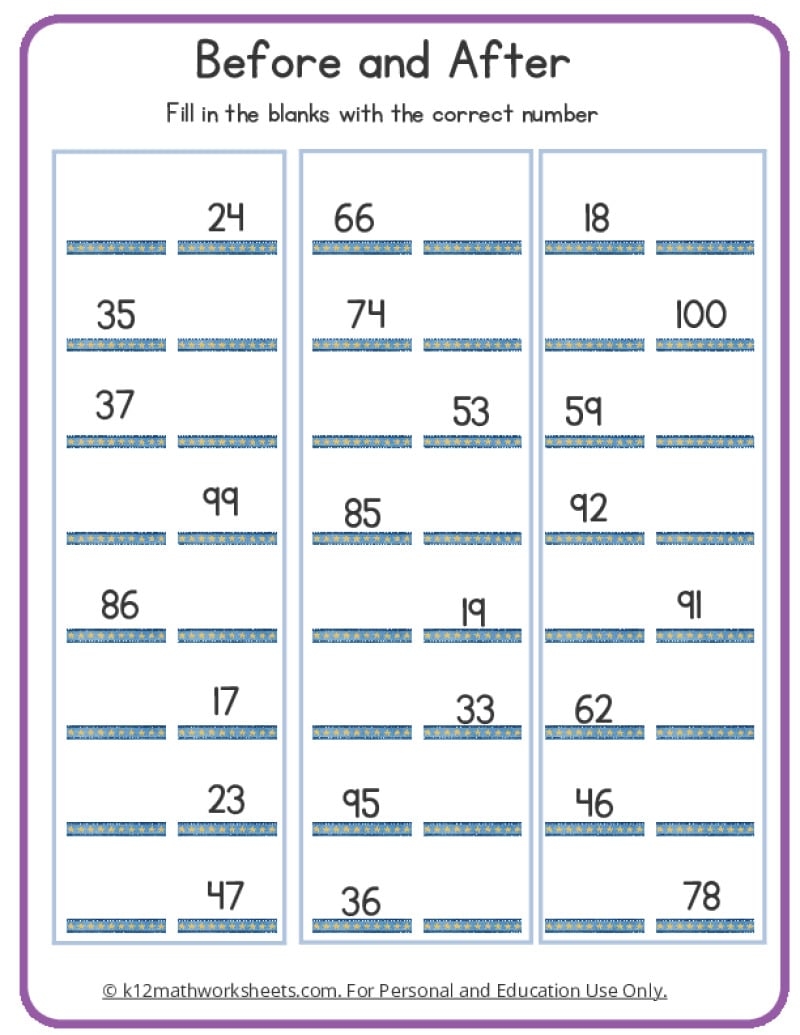 Free First Grade Printable Worksheets