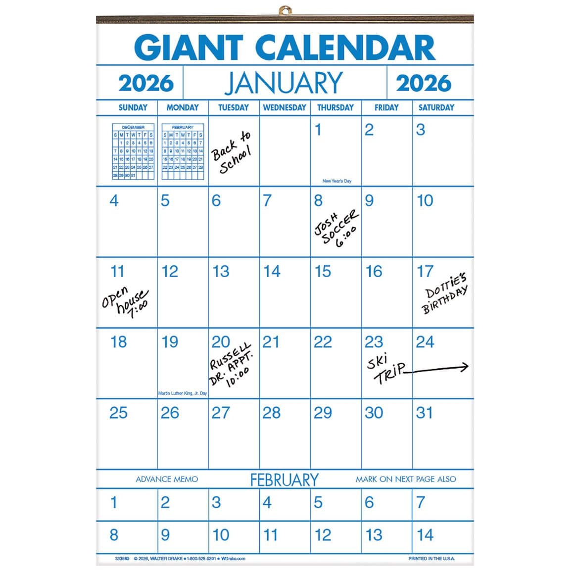 2 Year Large Calendar 14 1 4 X 21 3 4 Calendar