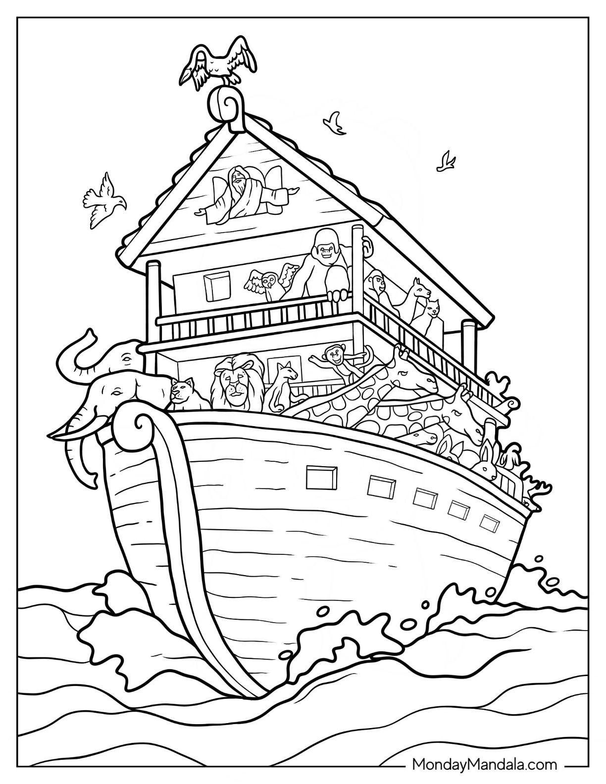 20 Noah s Ark Coloring Pages Free PDF Printables 