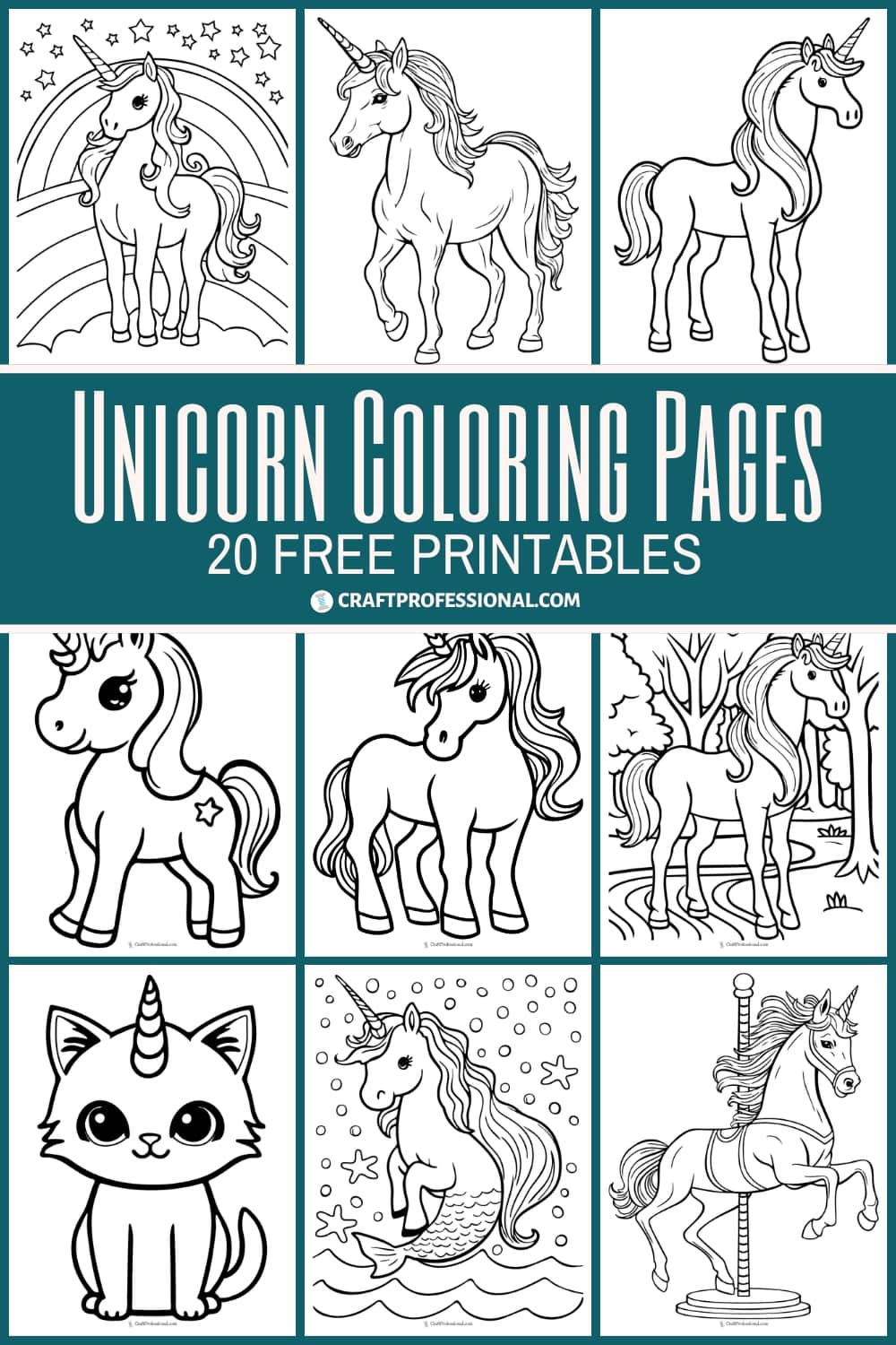 Unicorn Coloring Sheet Printable
