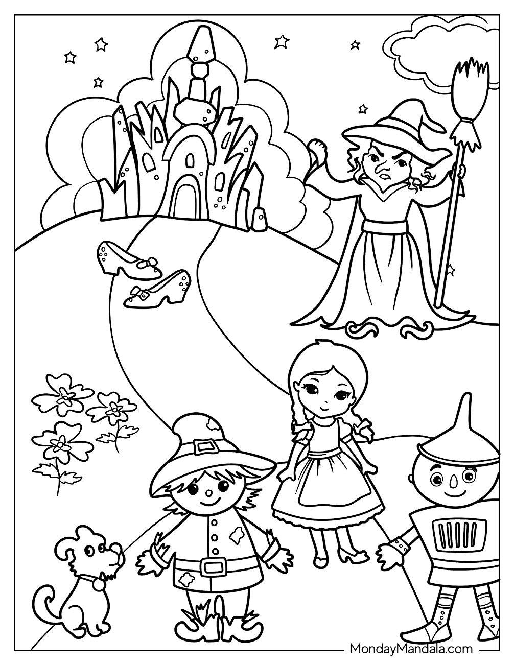 20 Wizard Of Oz Coloring Pages Free PDF Printables 