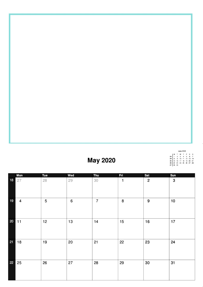 A4 Calendar Printable