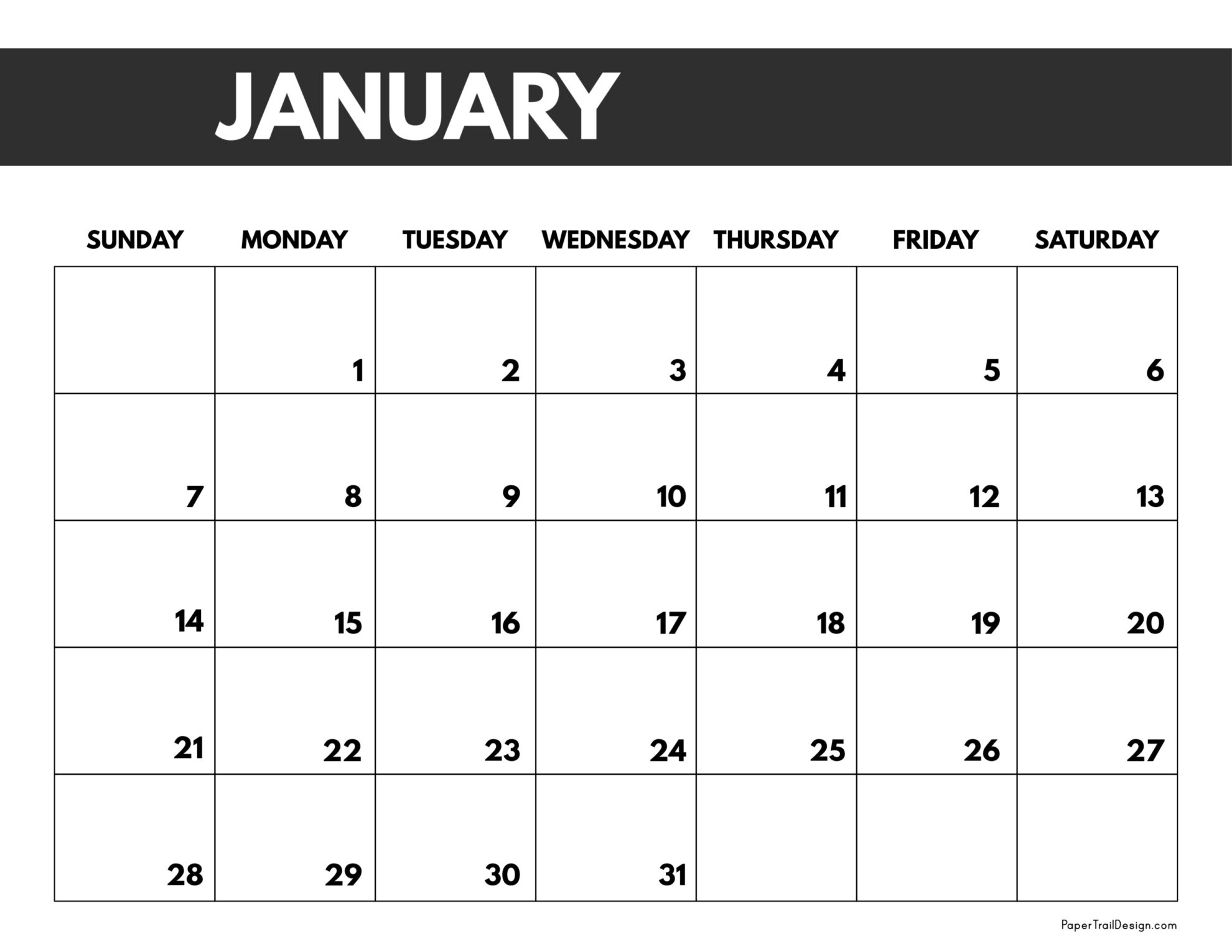 Free Month Calendar Printable Free Month Calendar Printable