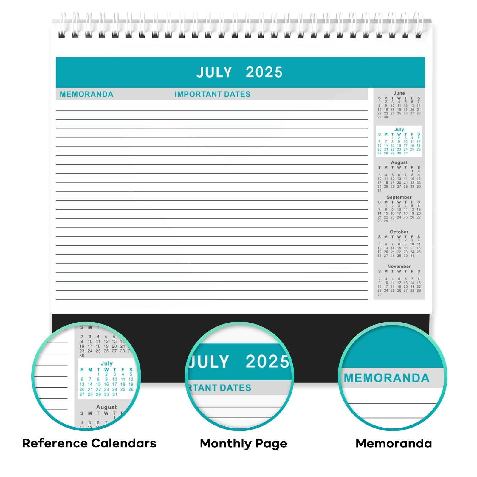 July 2025-June 2026 Desk Calendar