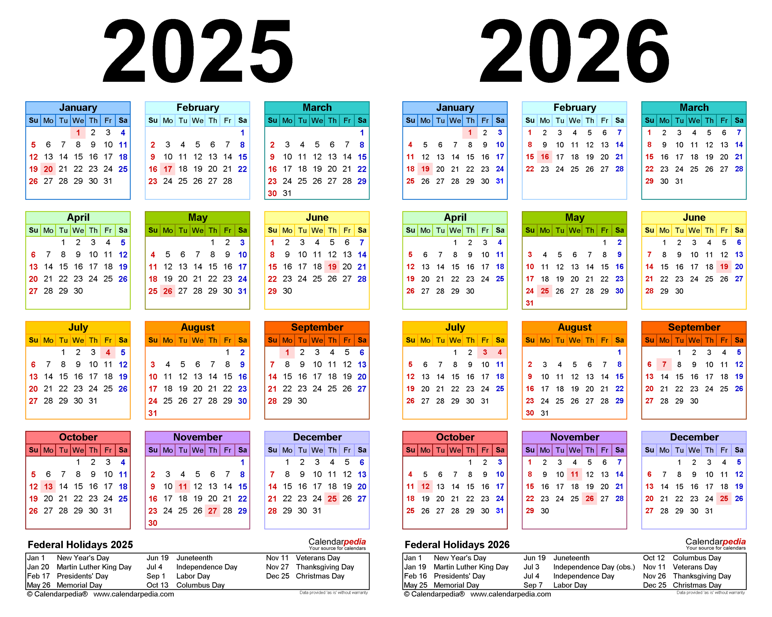 2025 2026 Two Year Calendar Free Printable PDF Templates 2025 2026 Two Year Calendar Free Printable PDF Templates