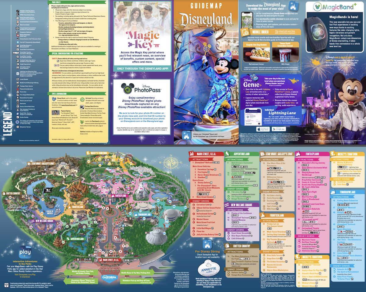 Printable Map Disneyland
