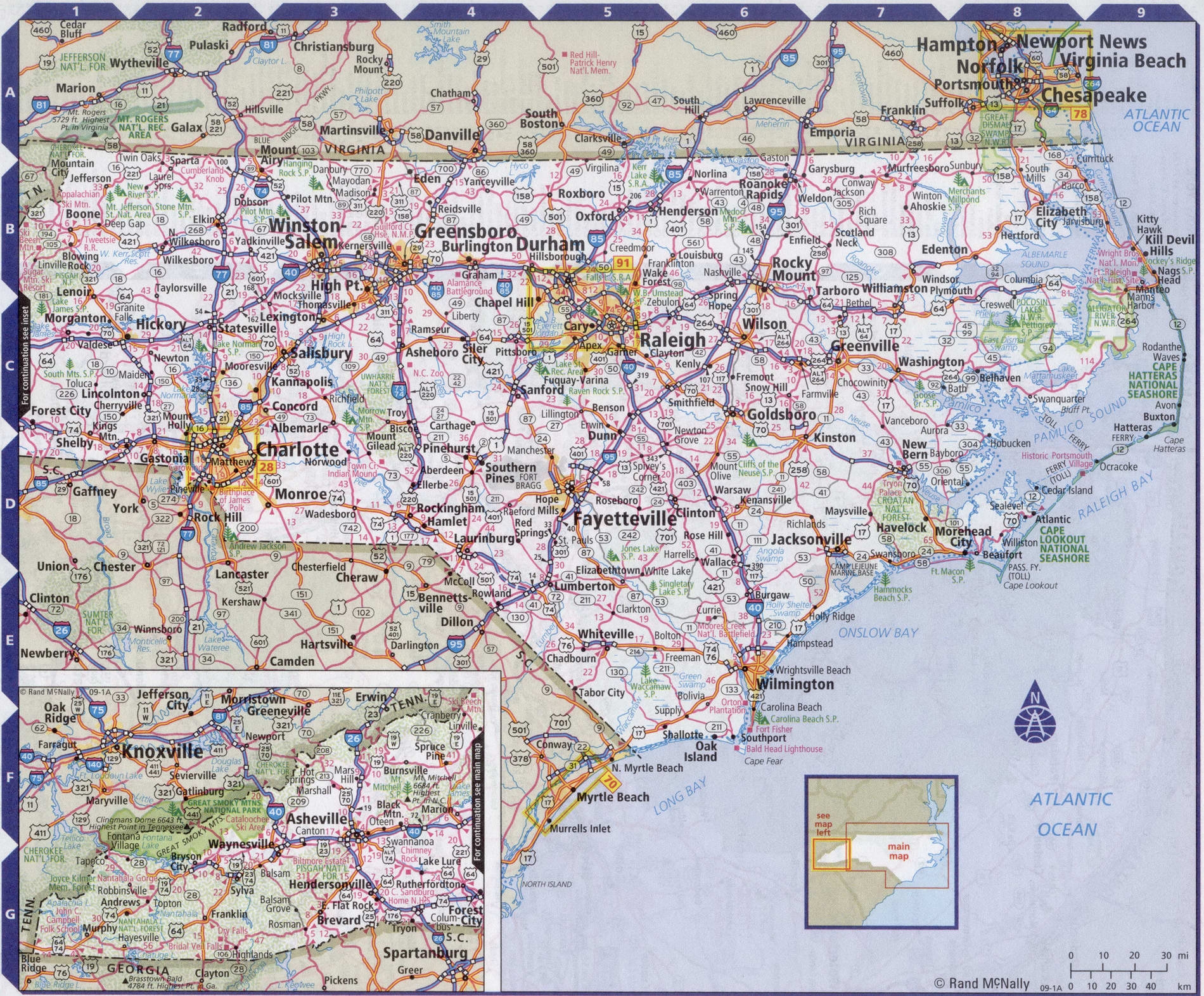 Printable Nc Road Map Printable Nc Road Map