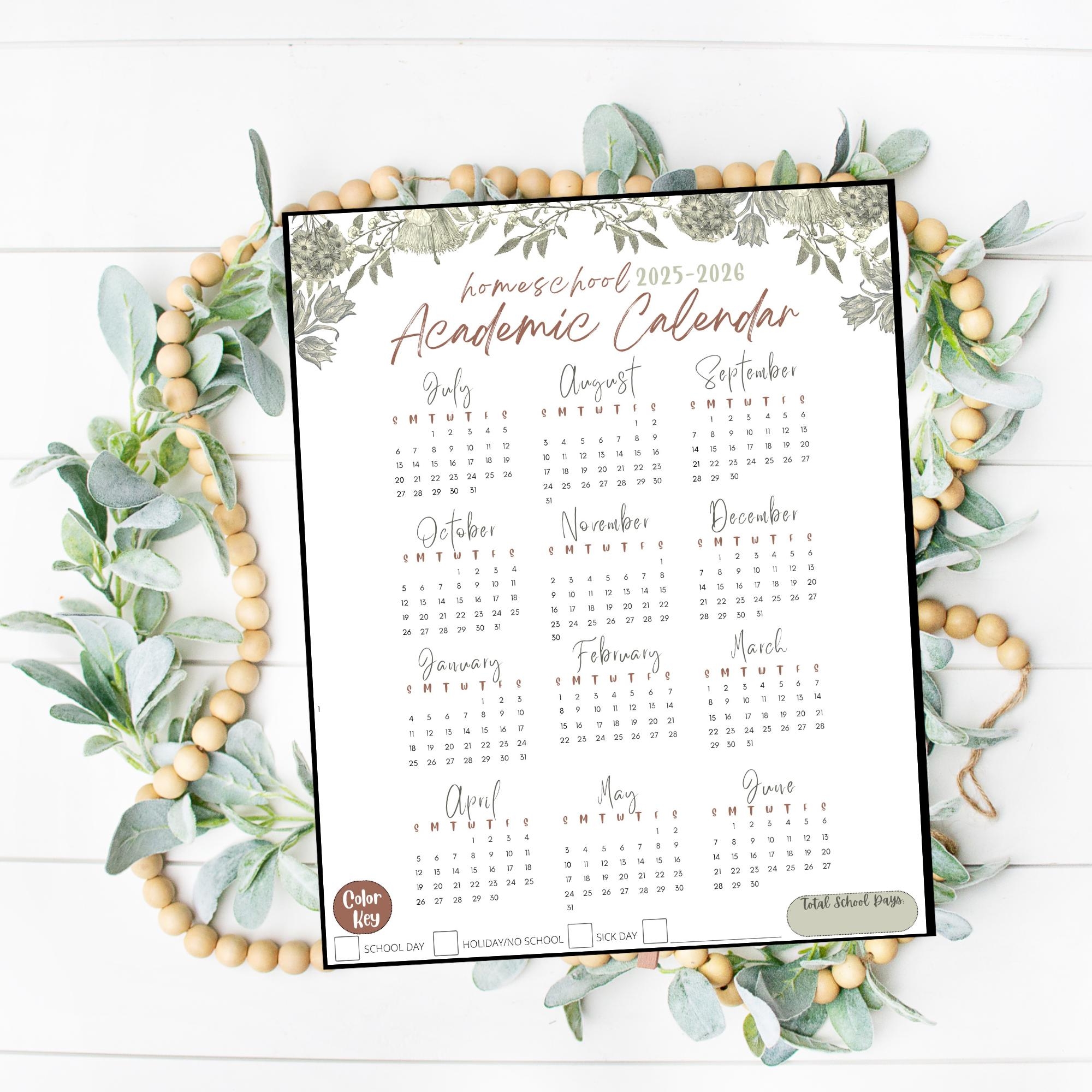 Printable Attendance Calendar 2026