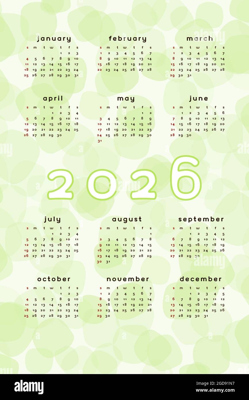 Printable Annual Calendar 2026 - Free Printable Templates